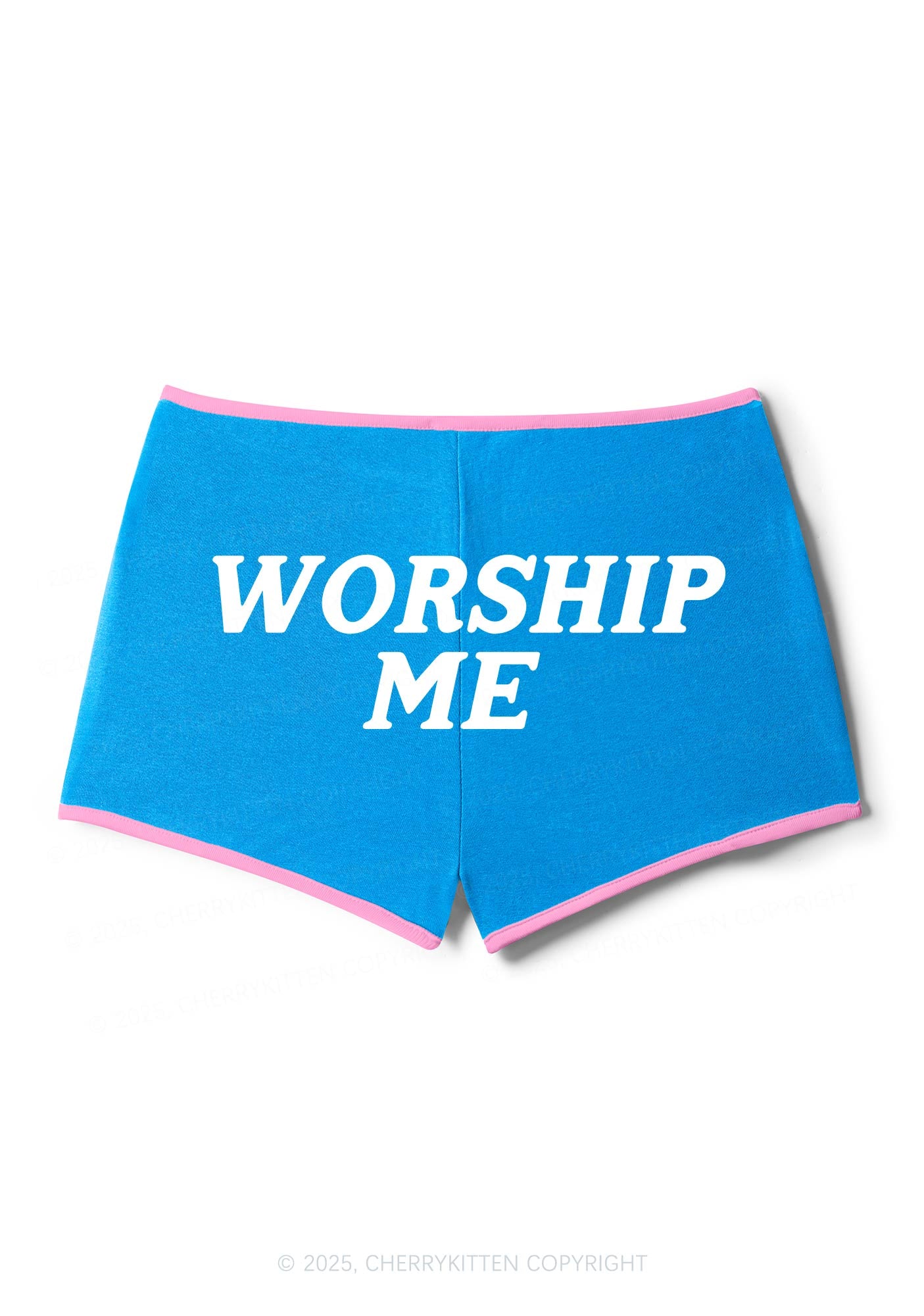 Worship Me Y2K Contrast Mini Shorts Cherrykitten