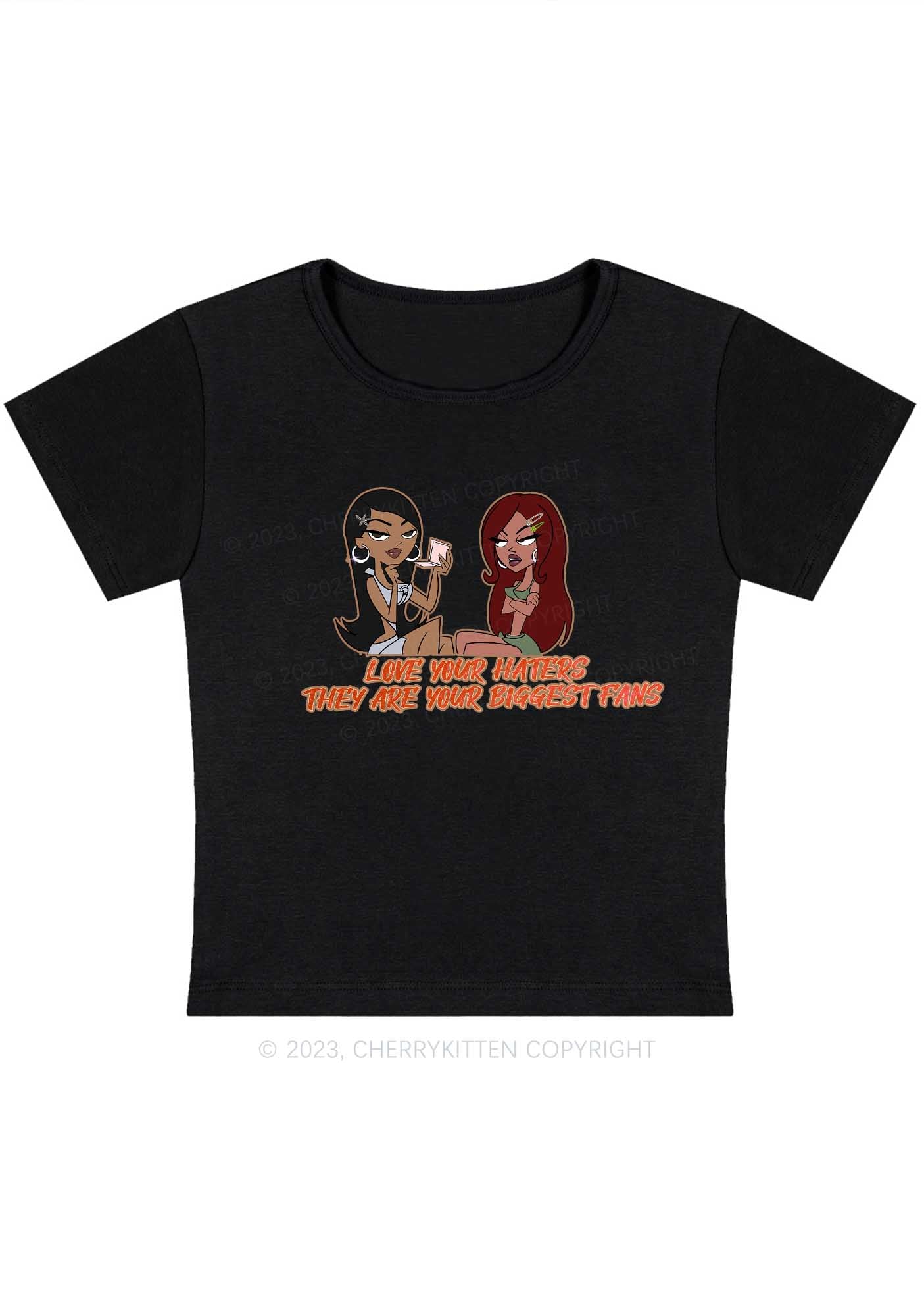 Curvy They Are Your Biggest Fans Y2K Baby Tee Cherrykitten