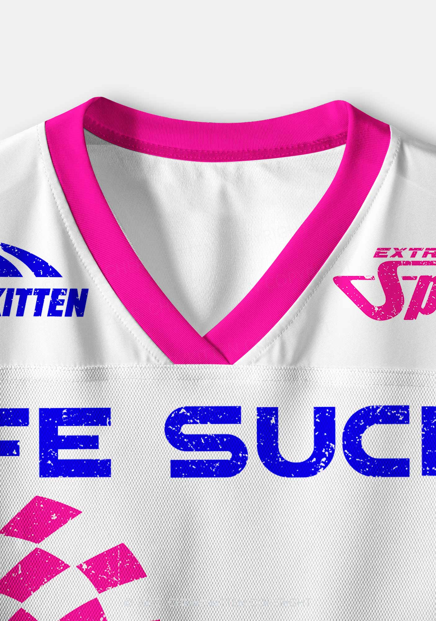 Custom Life Sucks Y2K Crop Sport Jersey Shirts Cherrykitten