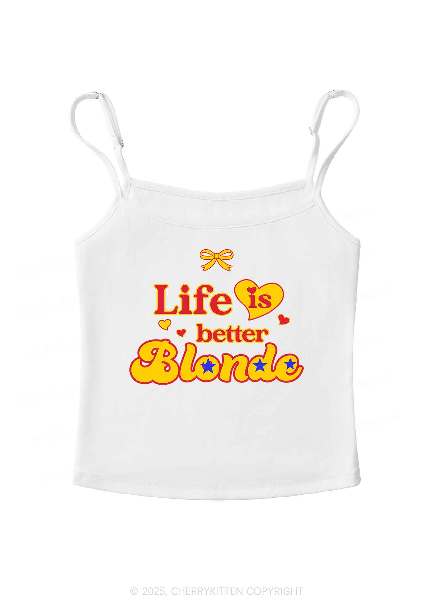 Better Blonde Y2K Spaghetti Strap Cami Cherrykitten
