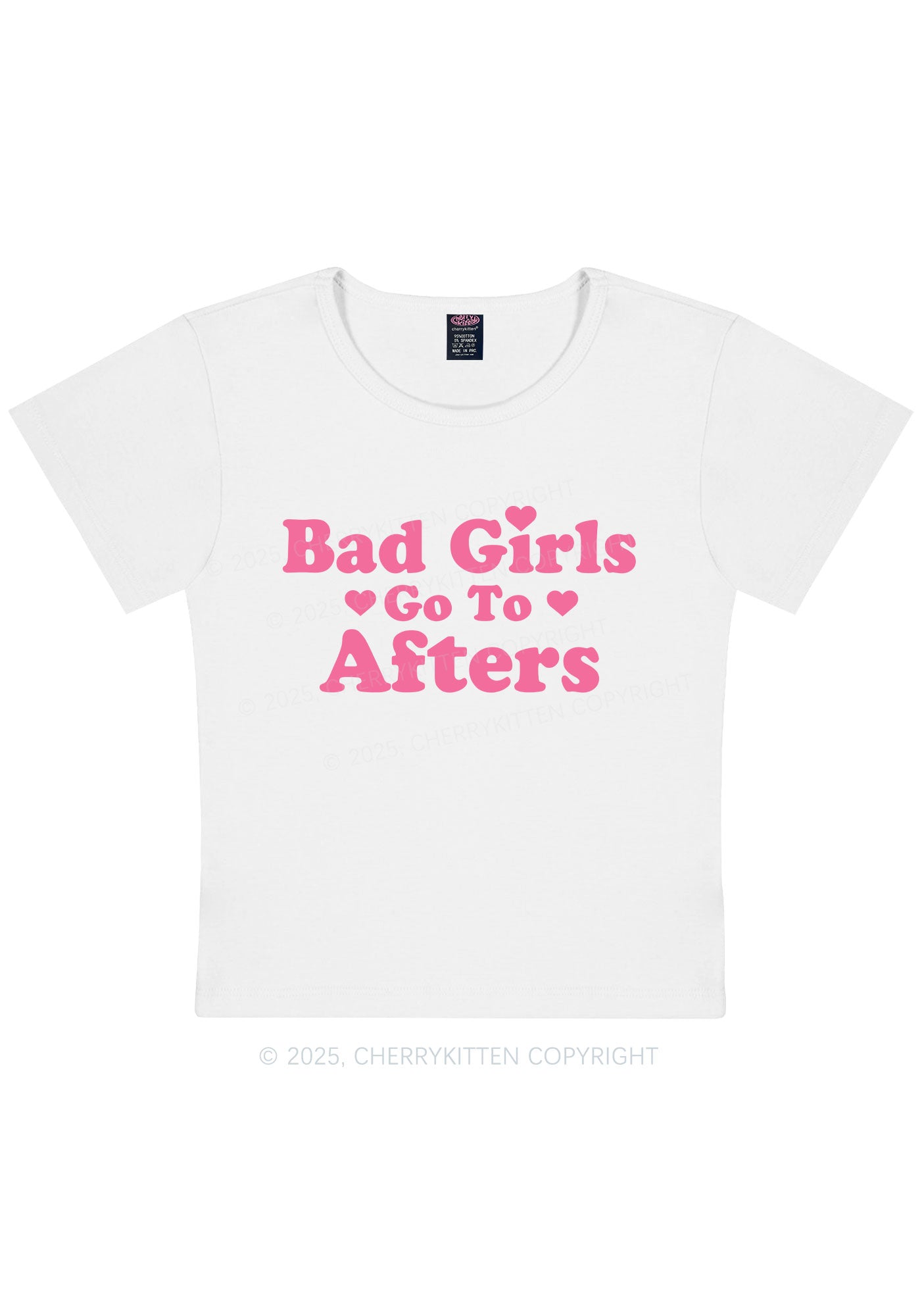 Bad Girls Go Afters Y2K Baby Tee Cherrykitten