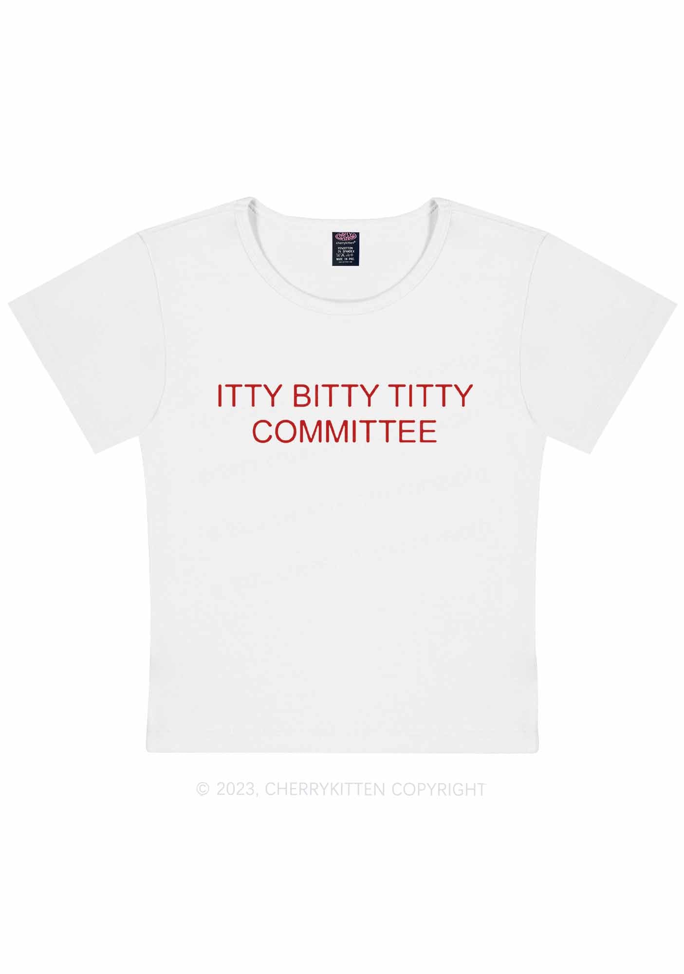 Itty Bitty Txtty Committee Y2K Baby Tee Cherrykitten