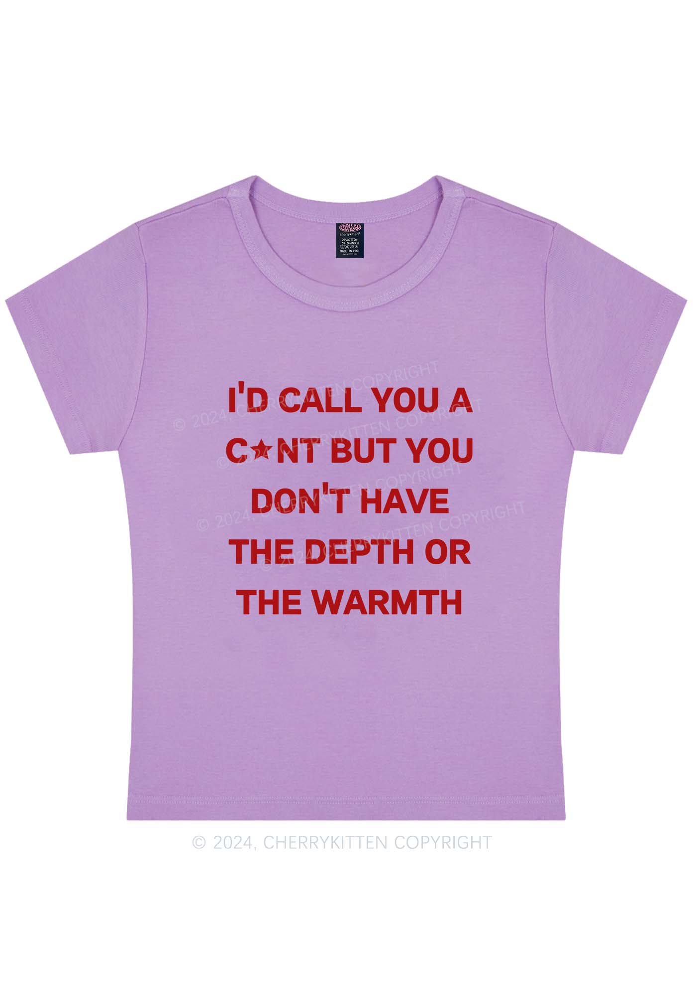 Curvy Call You A Cxnt Y2K Baby Tee Cherrykitten