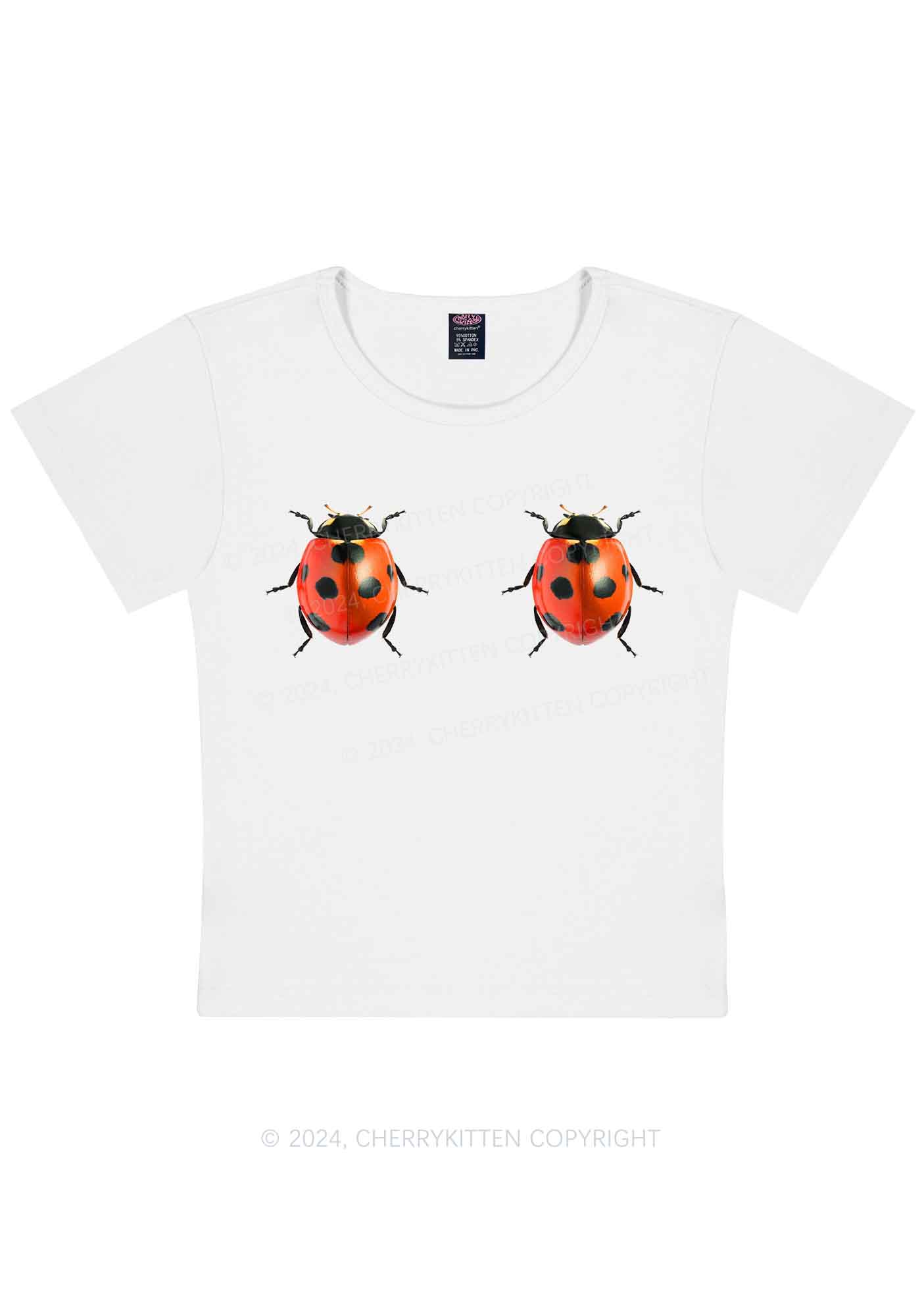Curvy Ladybugs Y2K Baby Tee Cherrykitten