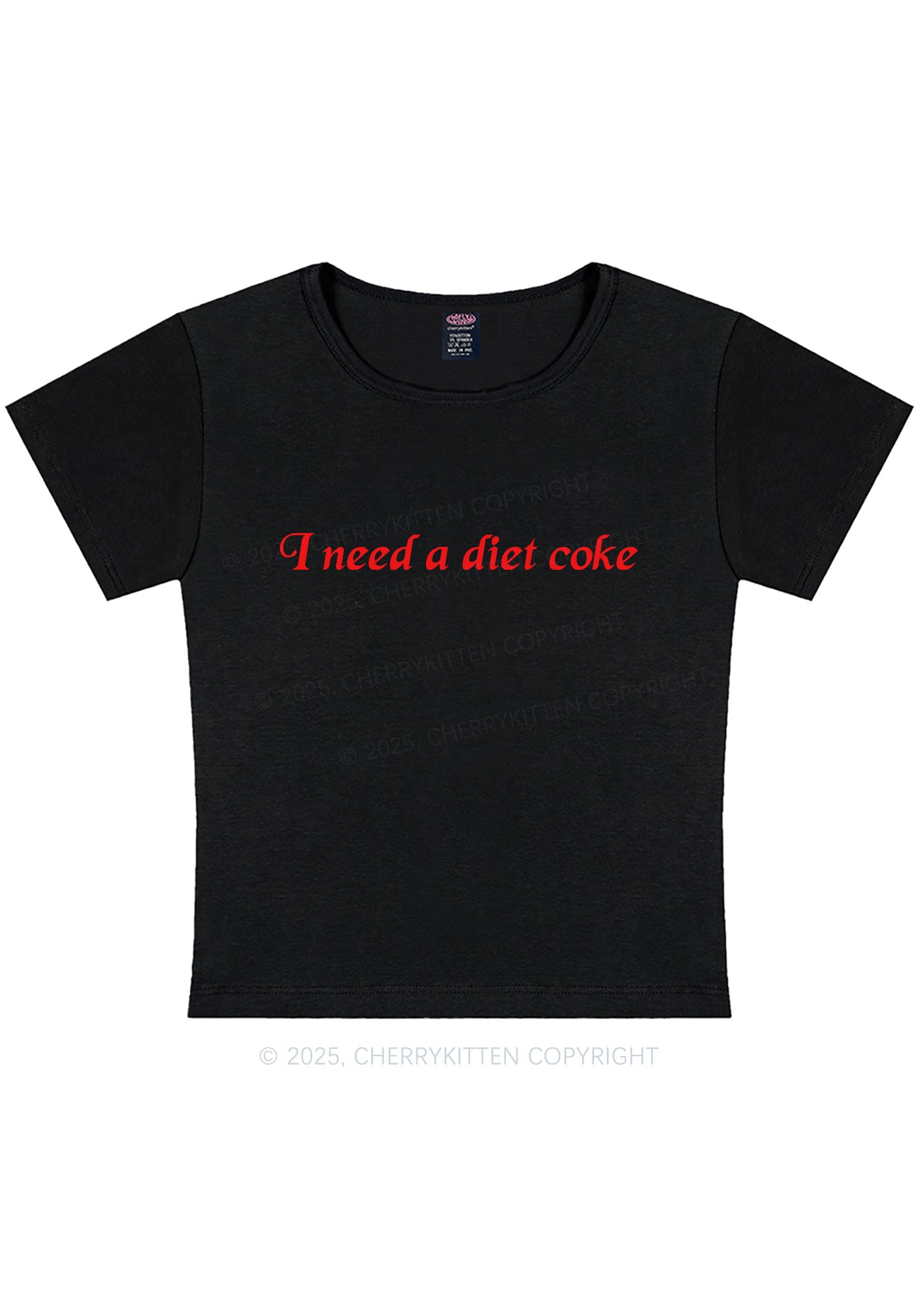 Curvy Diet Coke Y2K Baby Tee Cherrykitten