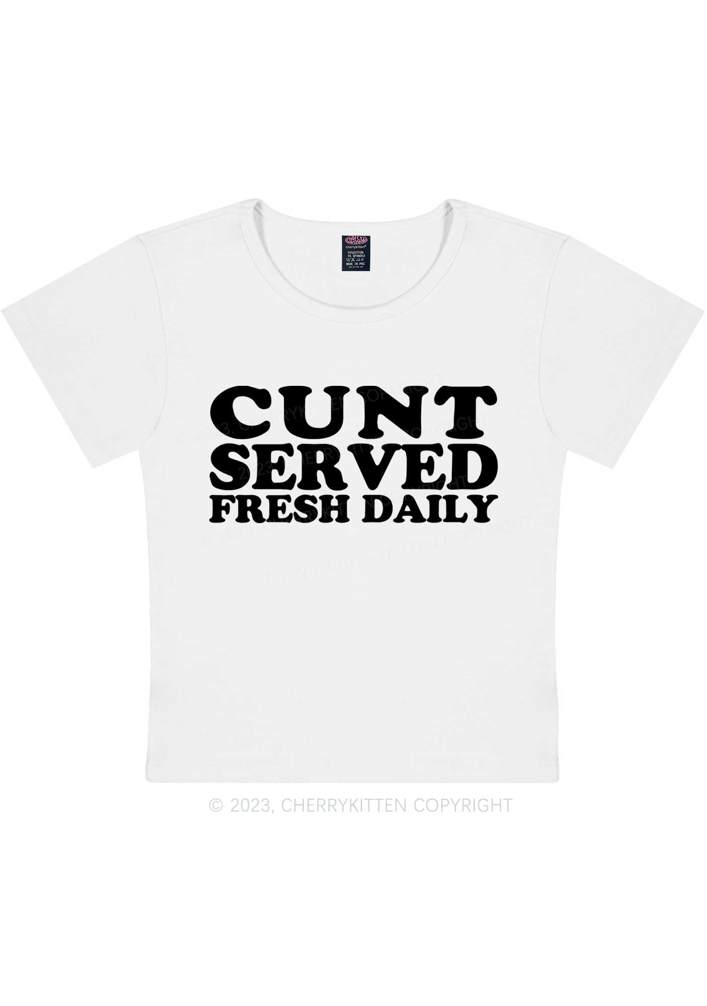 Curvy Fresh Daily Y2K Baby Tee Cherrykitten