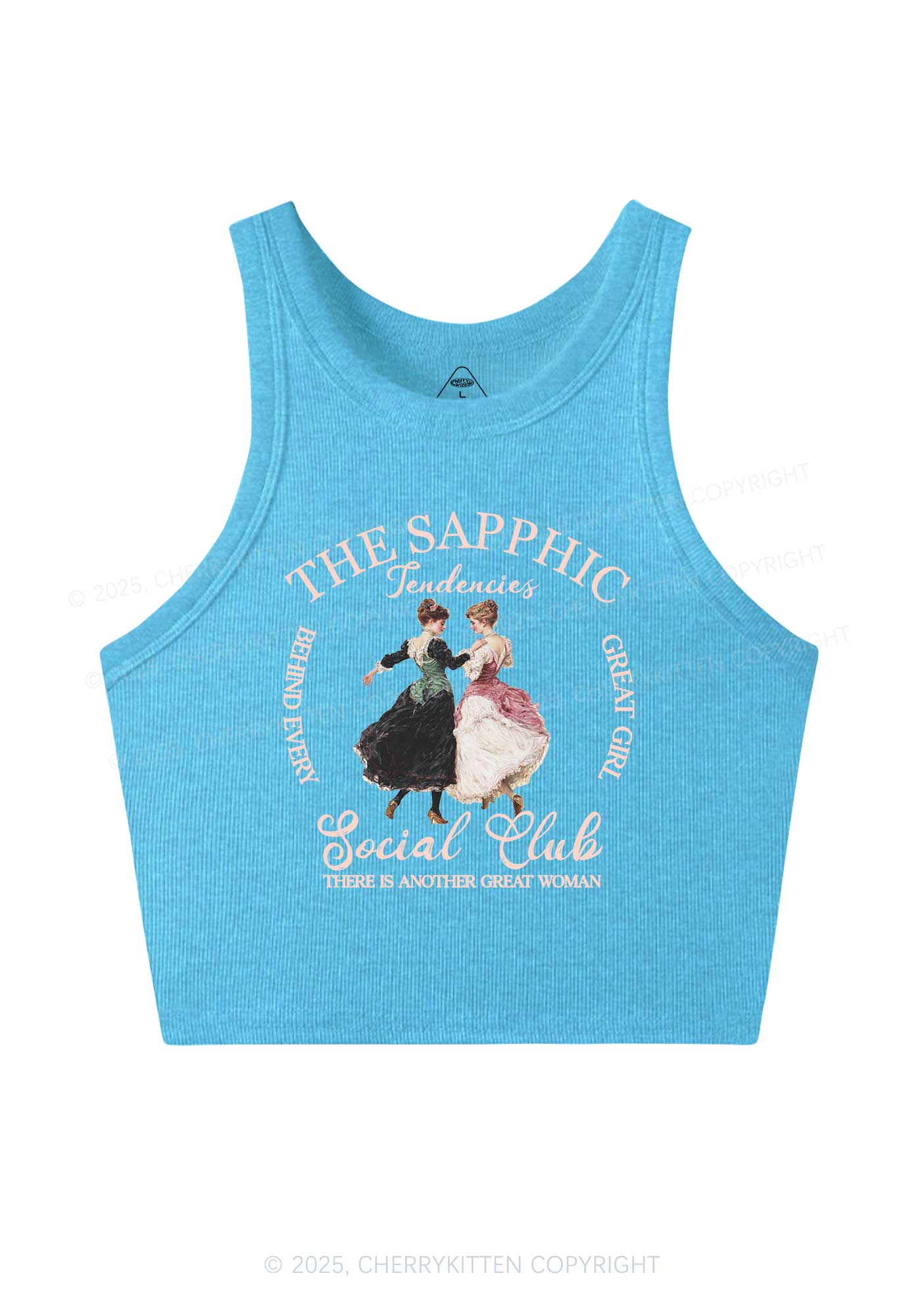 The Sapphic Pride Y2K Crop Tank Top Cherrykitten