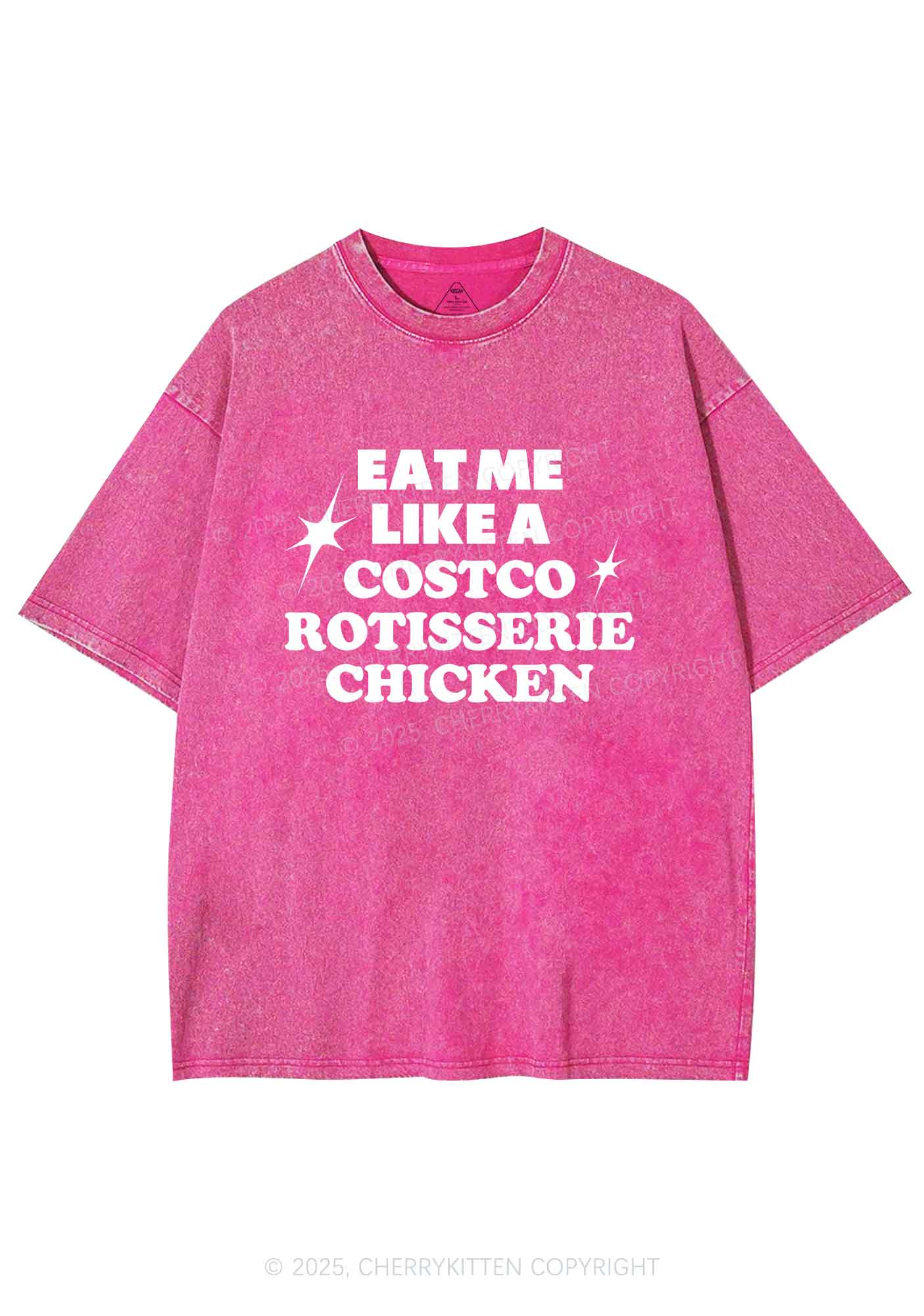 Eat Me Like Chicken Y2K Shirts Washed Tee Cherrykitten