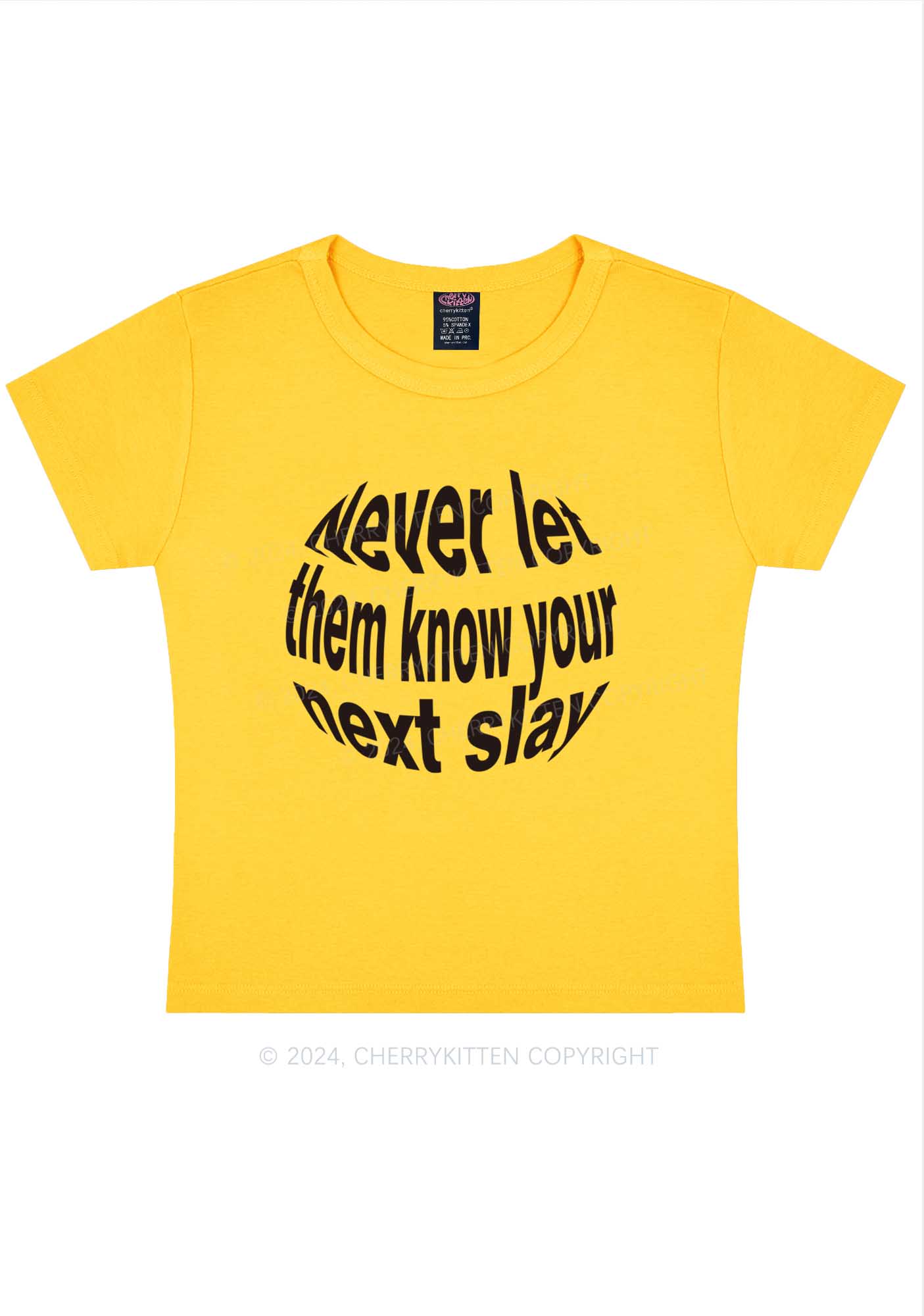 Your Next Slay Y2K Baby Tee Cherrykitten