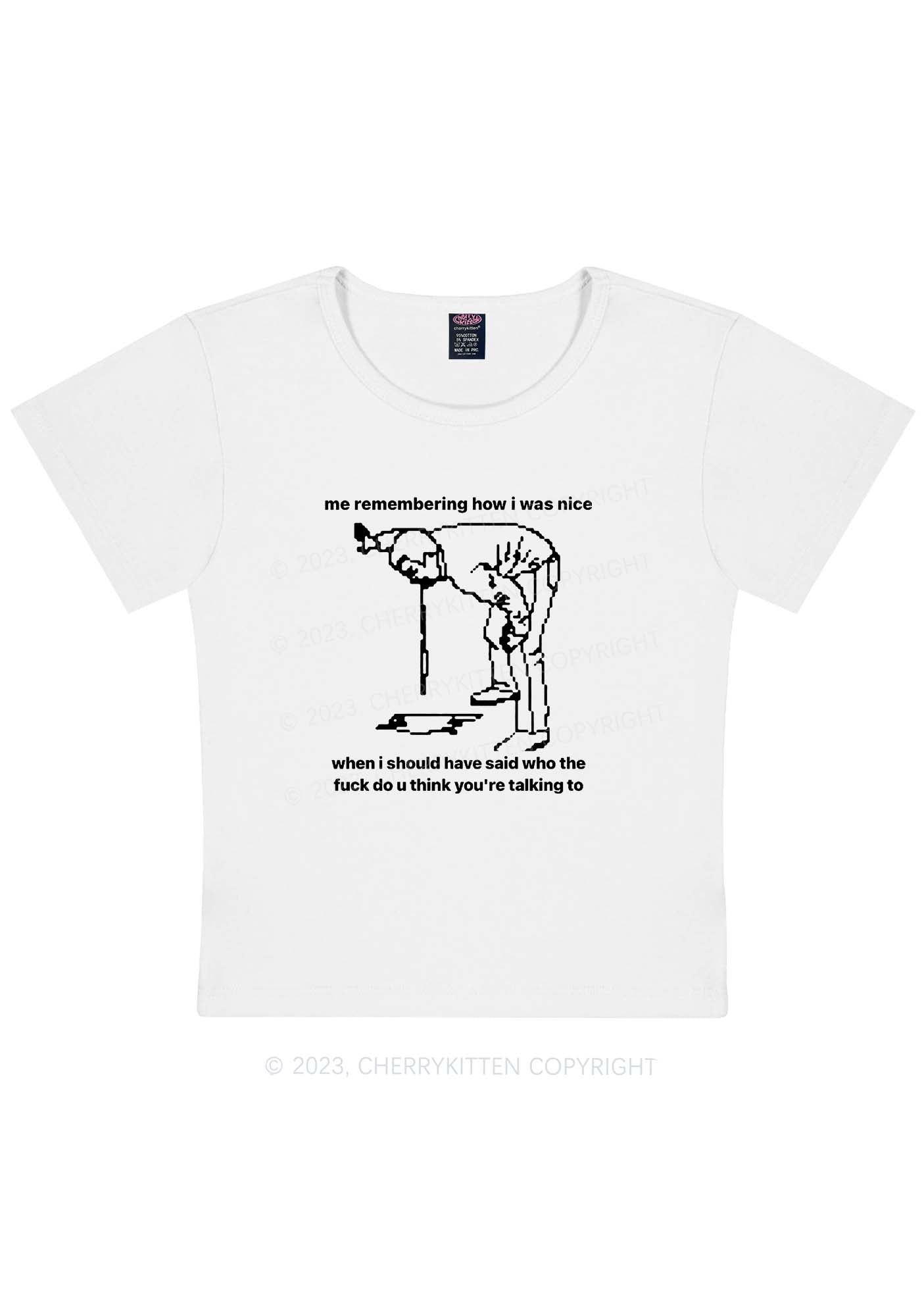 Curvy How I Was Nice Y2K Baby Tee Cherrykitten