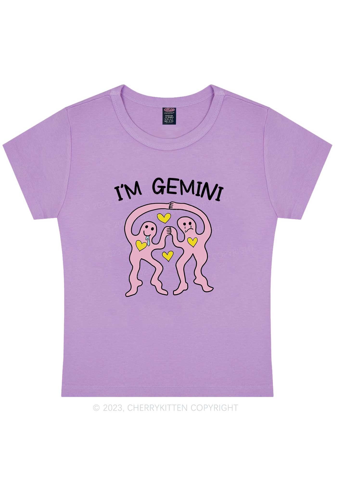 I'm Gemini Y2K Baby Tee Cherrykitten