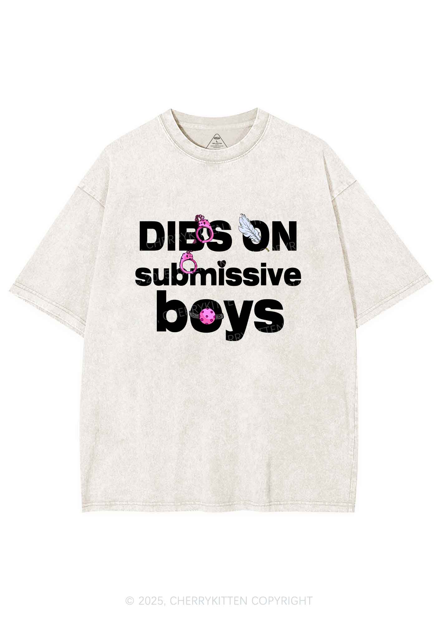 Dibs On S Boys Y2K Shirts Washed Tee Cherrykitten