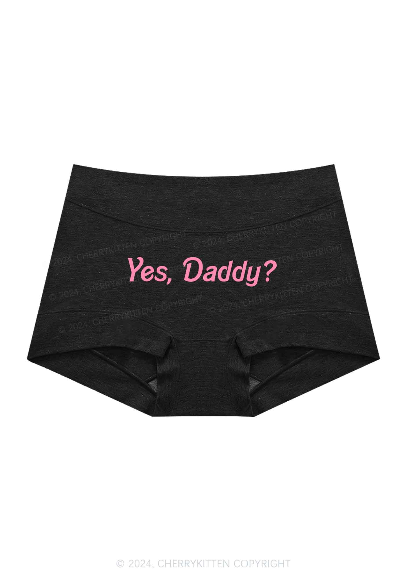 Yes Daddy Y2K Mid Rise Waist Boyshort Cherrykitten