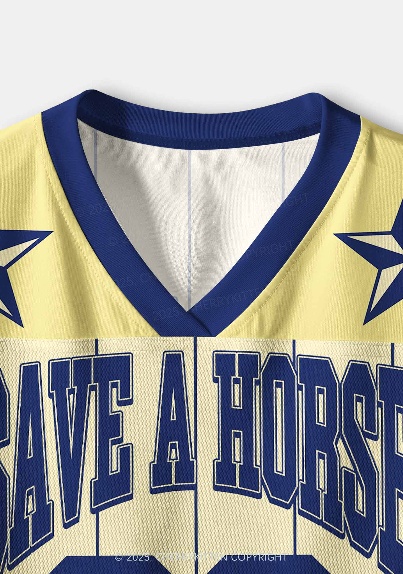 Custom Yellow Save A Horse Y2K Crop Sport Jersey Shirts Cherrykitten