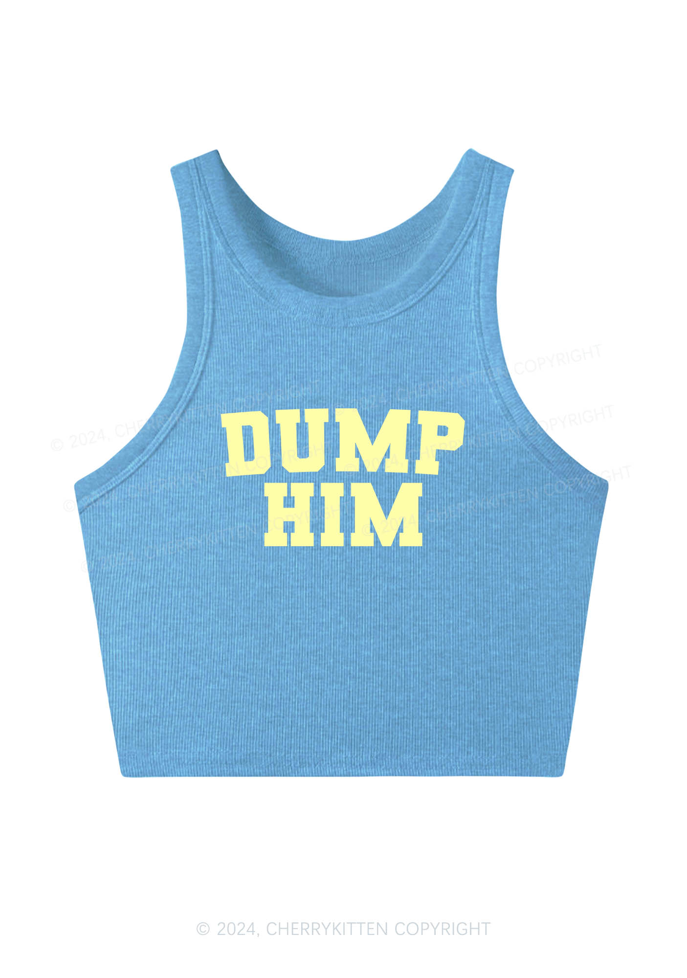 Dump Him Y2K Crop Tank Top Cherrykitten