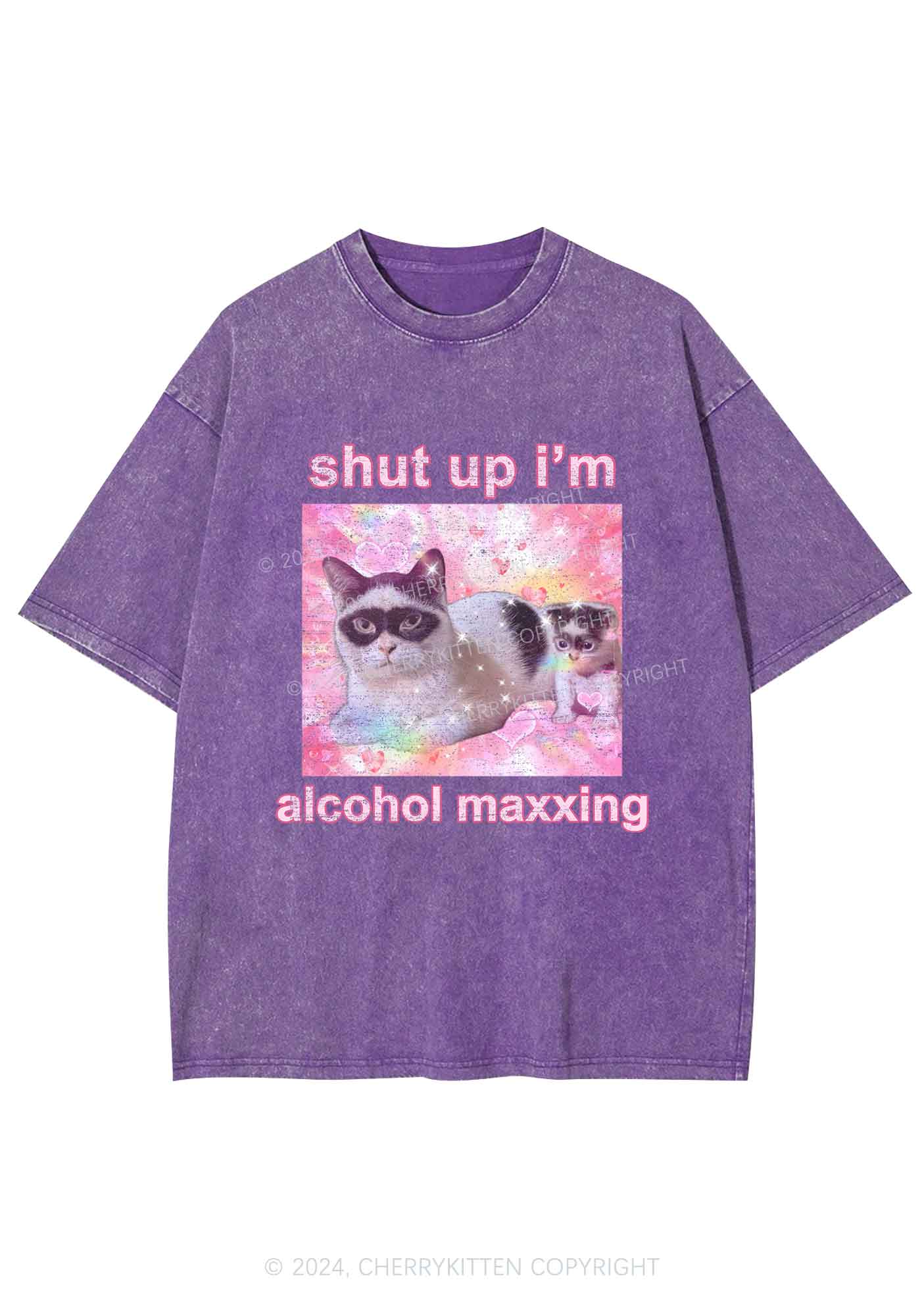 I'm Alcohol Maxxing Y2K Washed Tee Cherrykitten
