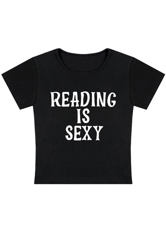 Reading Is Sxxx Y2K Baby Tee