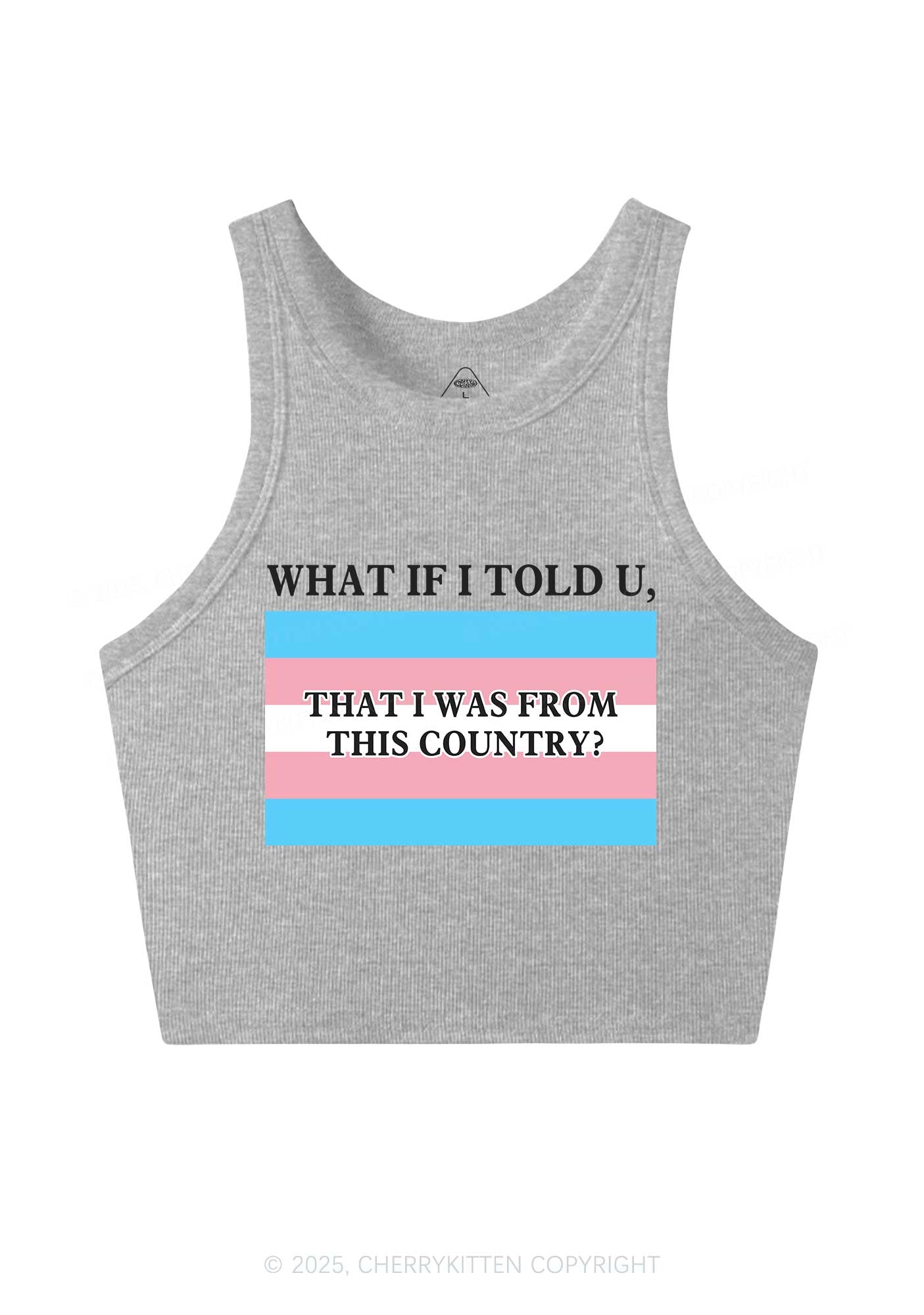 I Was From This Country Y2K Crop Tank Top Cherrykitten