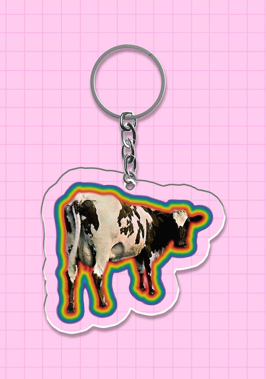 Rainbow Cow 1Pc Y2K Keychain Cherrykitten