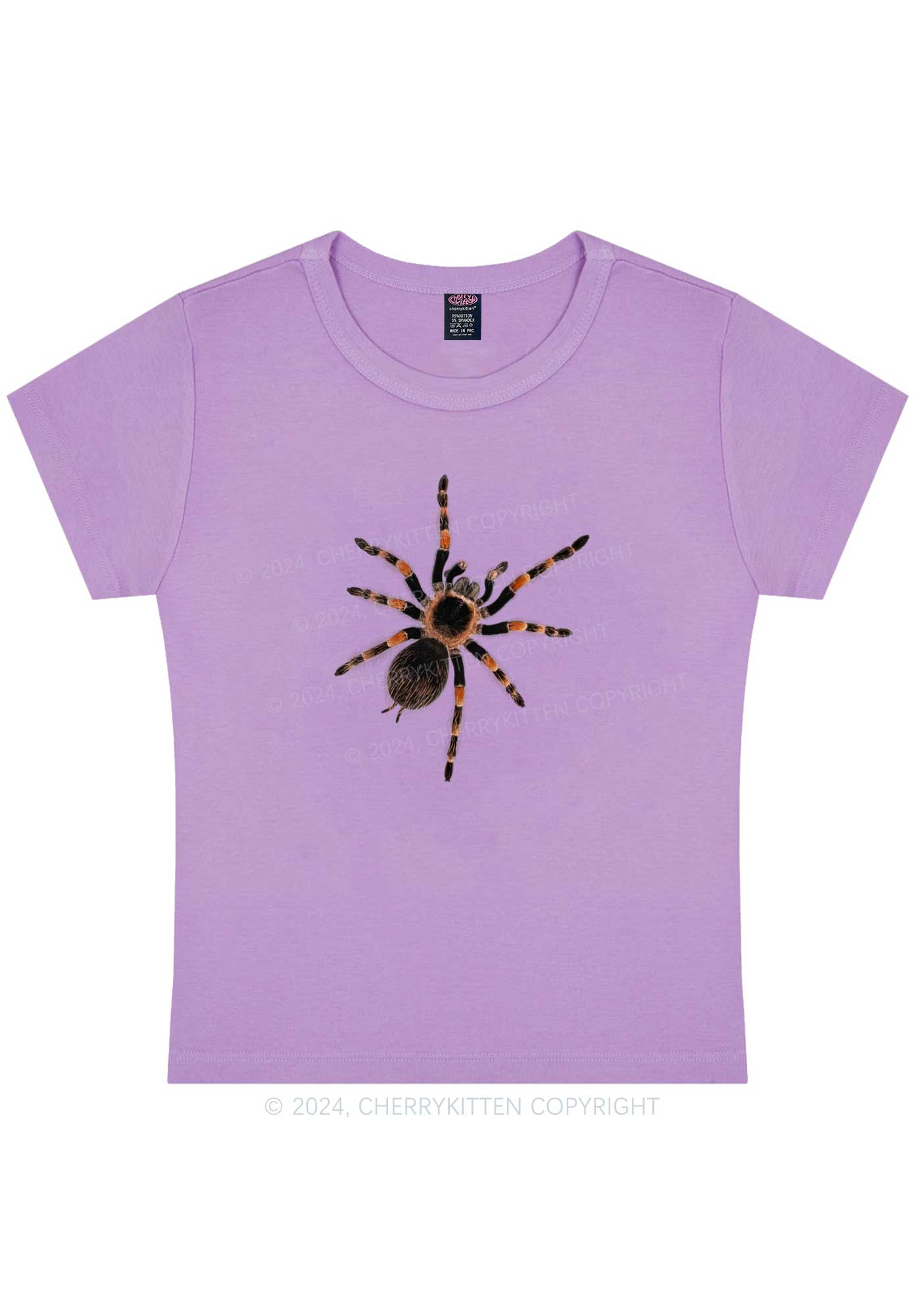 Curvy Mexican Red Knee Tarantula Y2K Baby Tee Cherrykitten