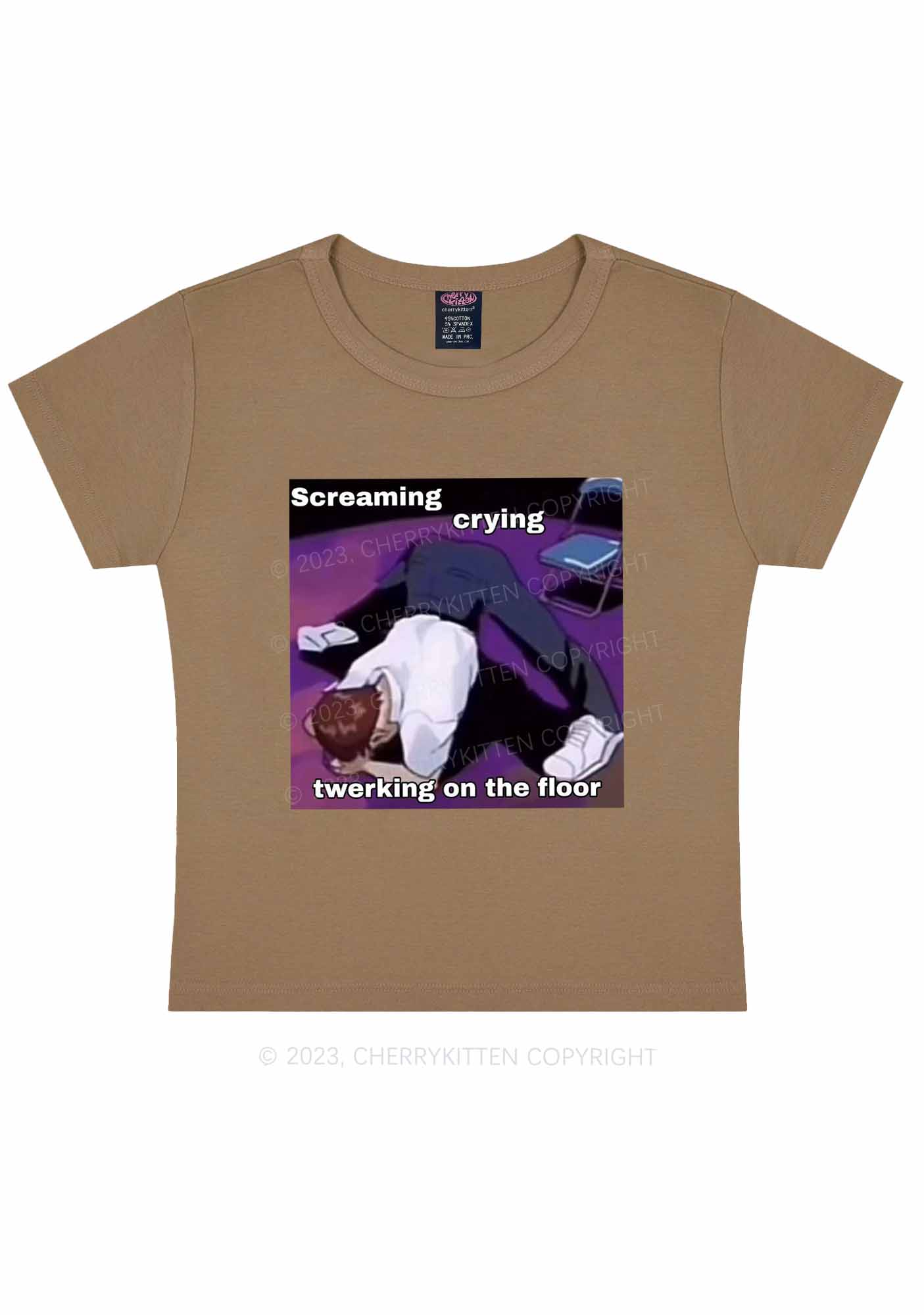 Screaming Crying Twerking Y2K Baby Tee Cherrykitten