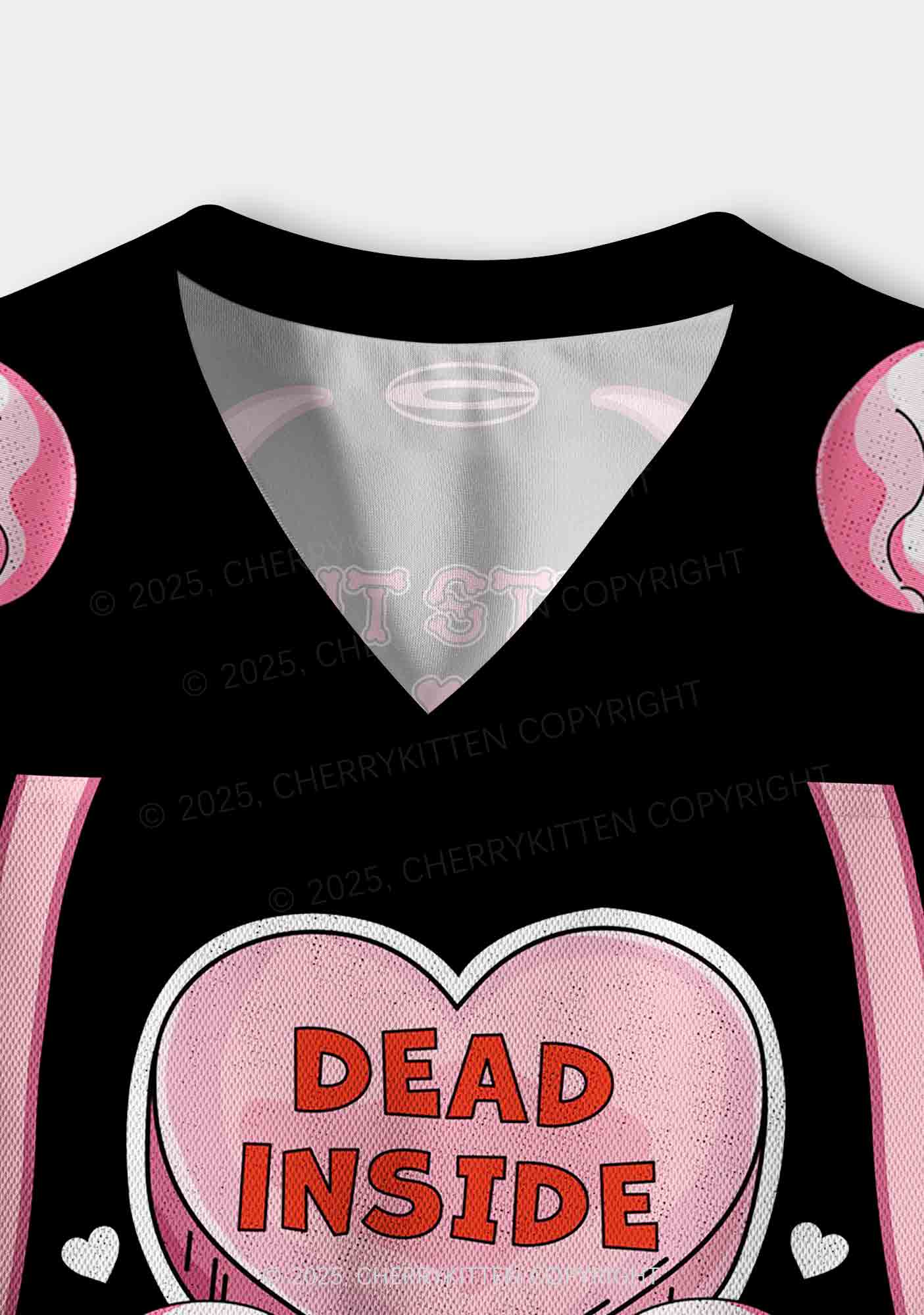 Halloween Custom Dead Inside Y2K Crop Sport Jersey Shirts Cherrykitten