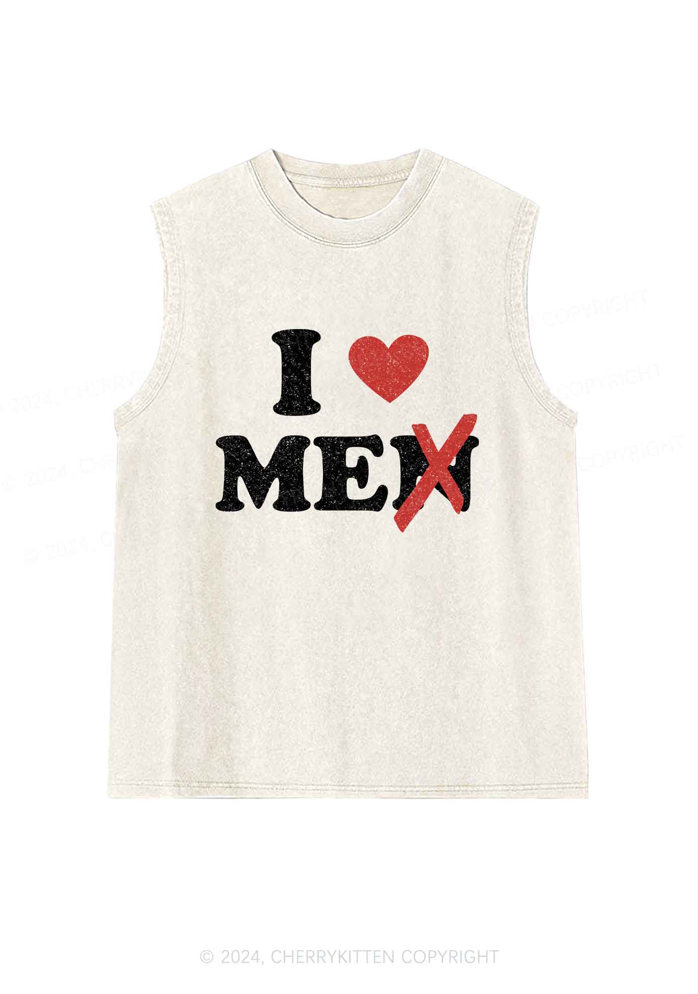 Love Me Not Men Y2K Washed Tank Cherrykitten