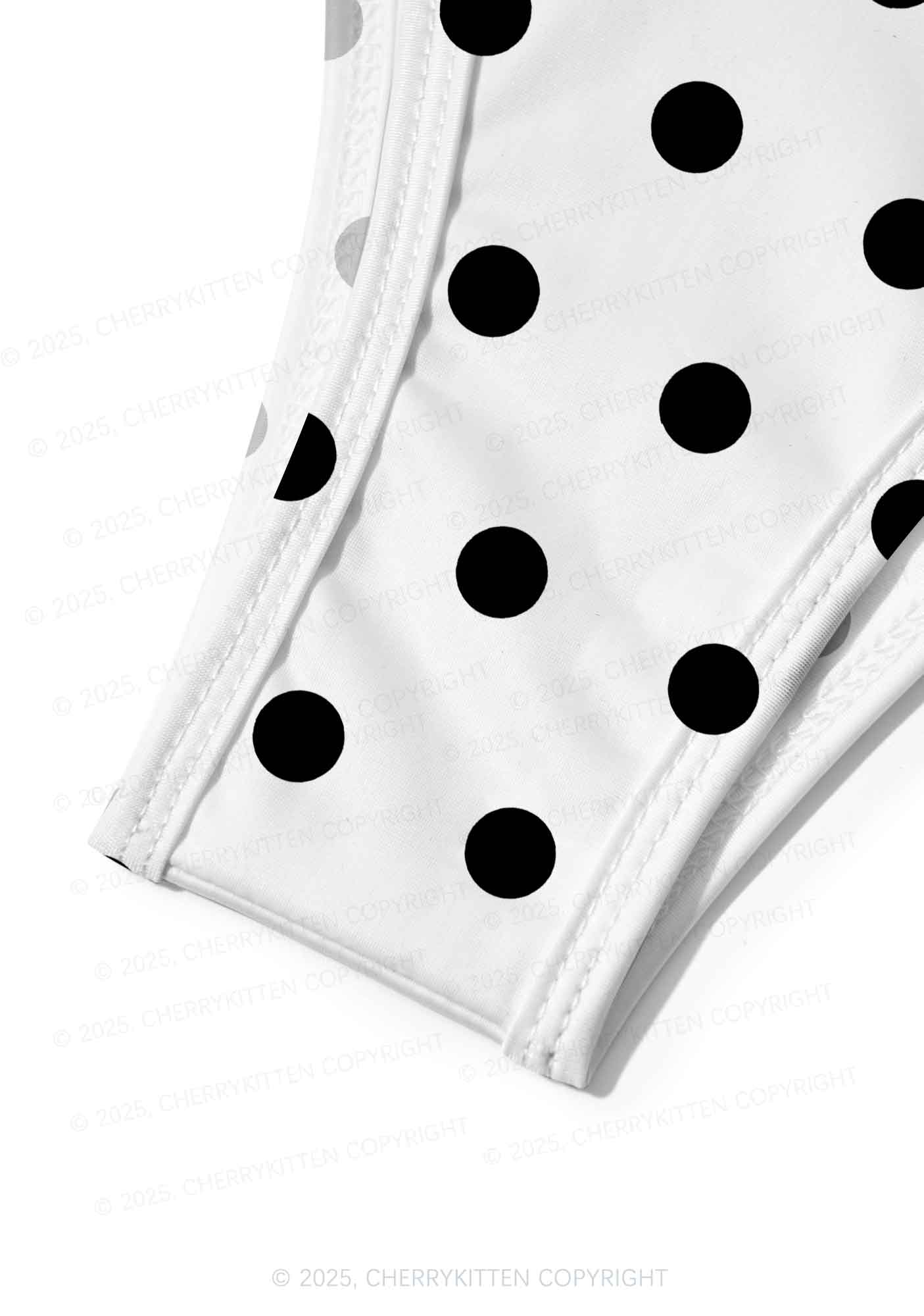 Black And White Big Dots Y2K Print Bikini Set Cherrykitten
