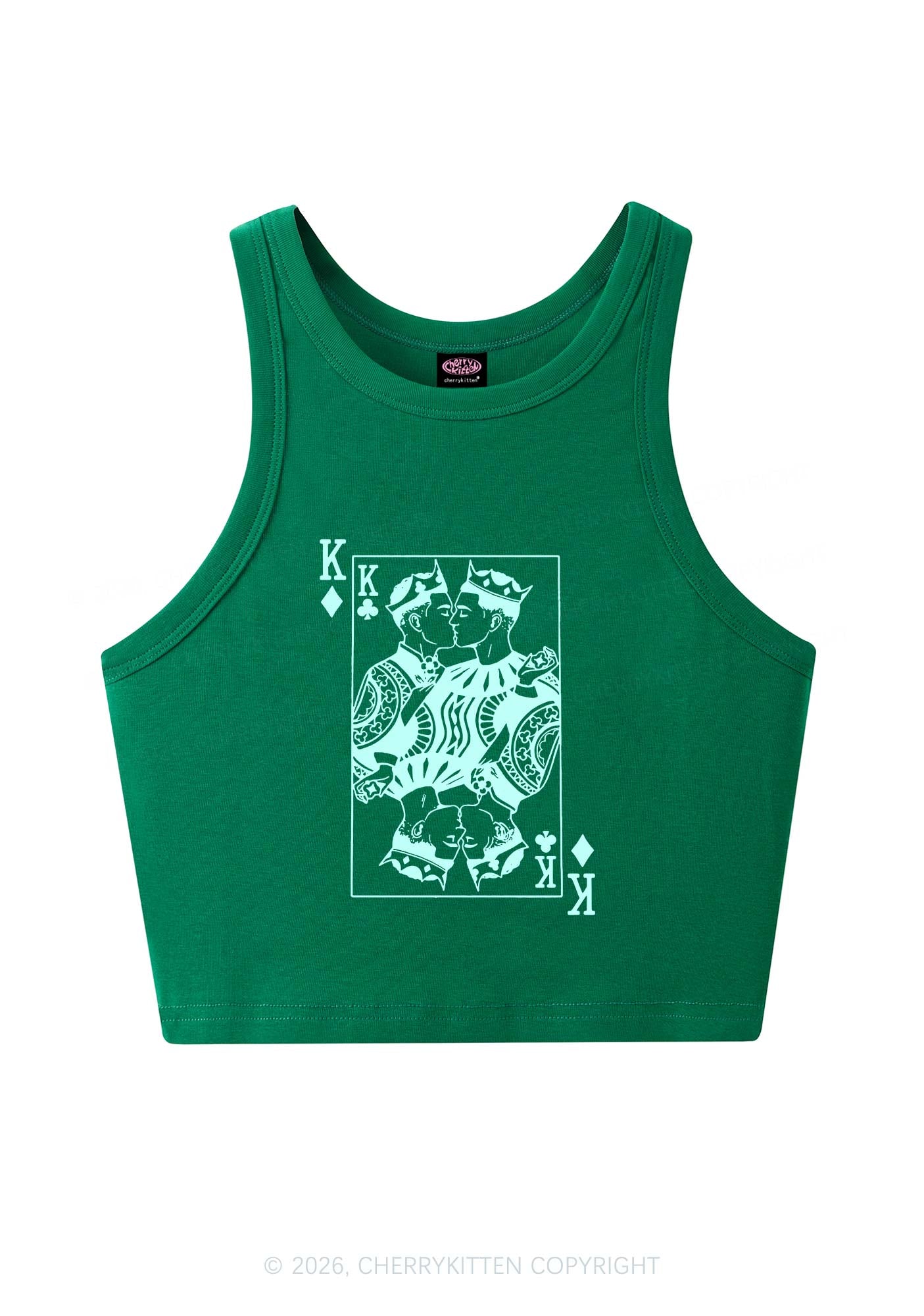 Gay King Pride Y2K Crop Tank Top Cherrykitten