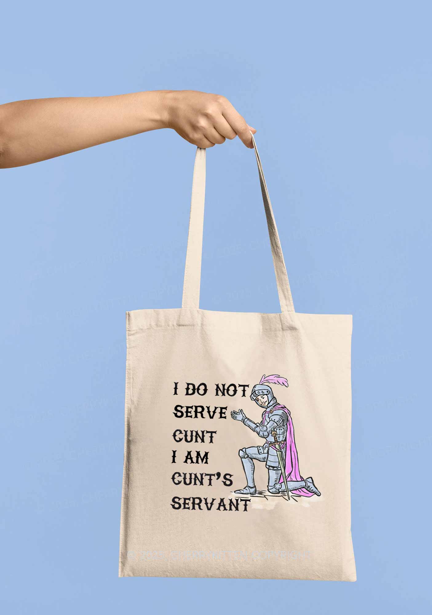 I Am Cxxt Servant Y2K Canvas Tote Bag Cherrykitten