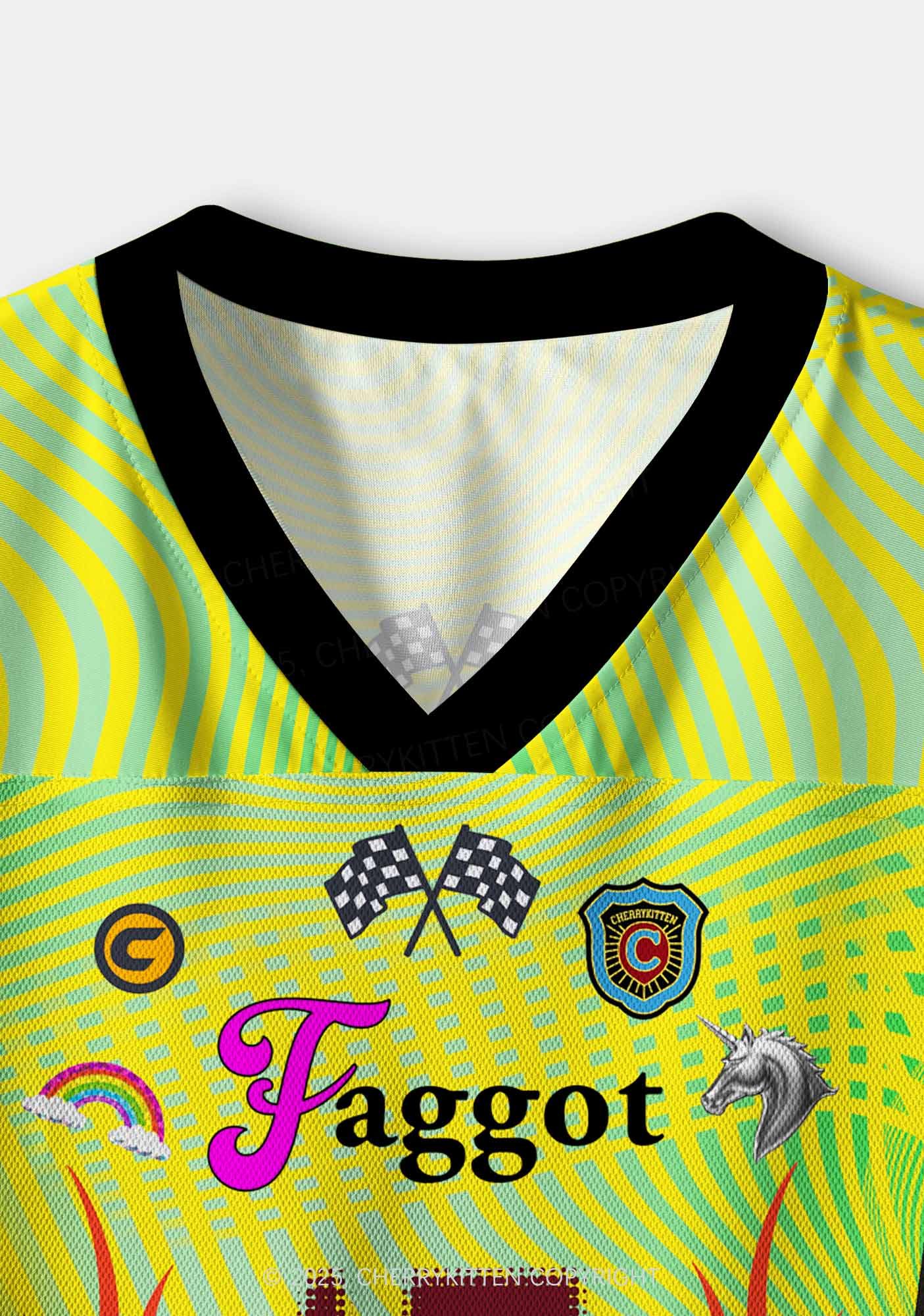 Custom Faggot Pride Y2K Crop Sport Jersey Shirts Cherrykitten