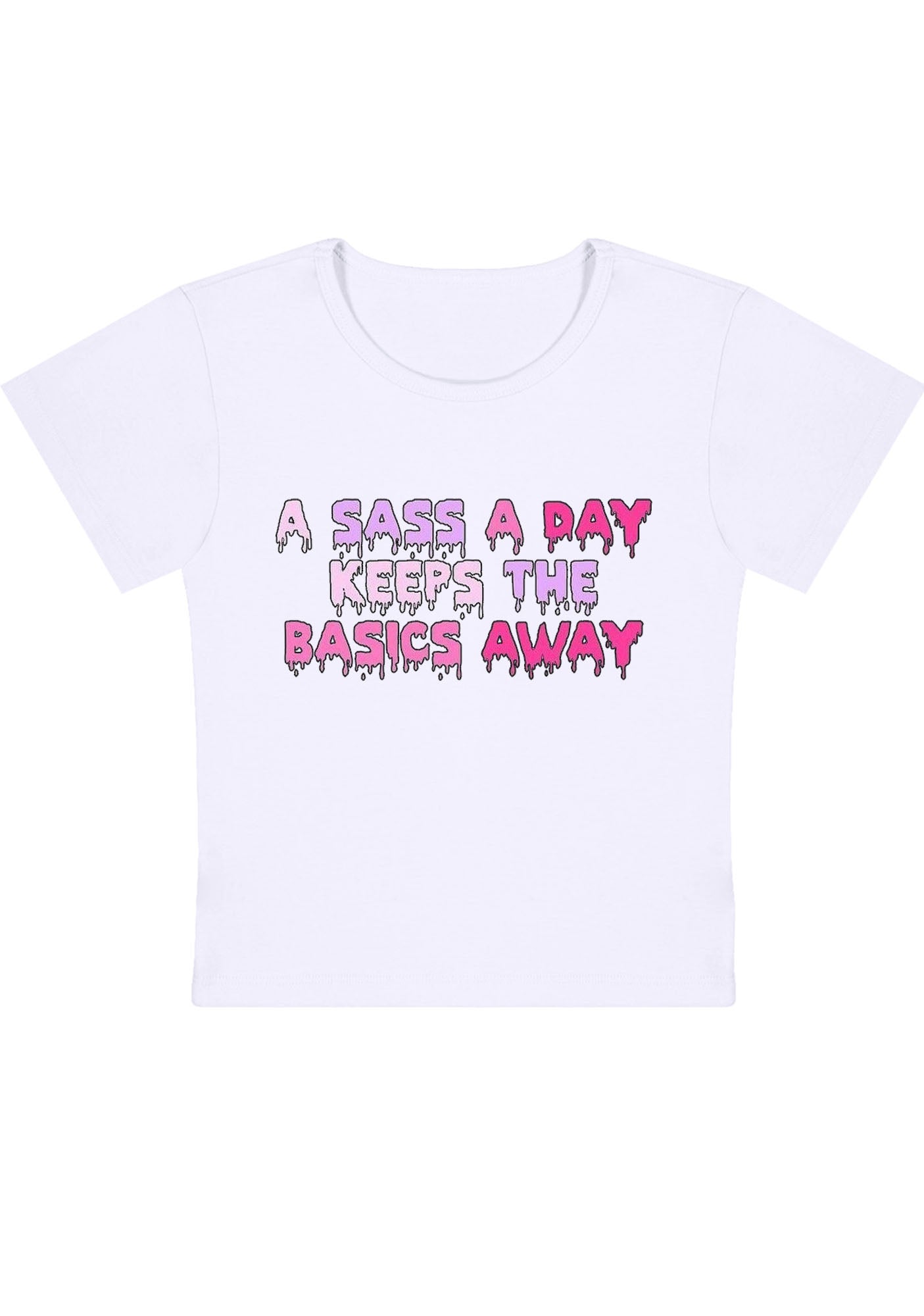 Curvy Keeps The Basics Away Baby Tee