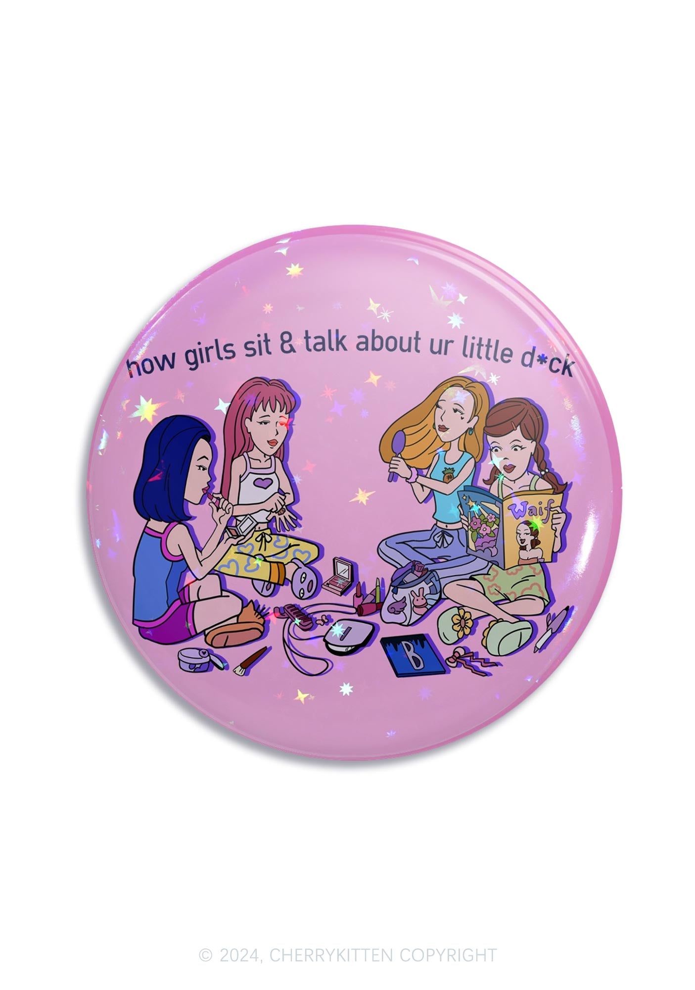 Girls Sit&Talk 1Pc Y2K Pin Badge Cherrykitten