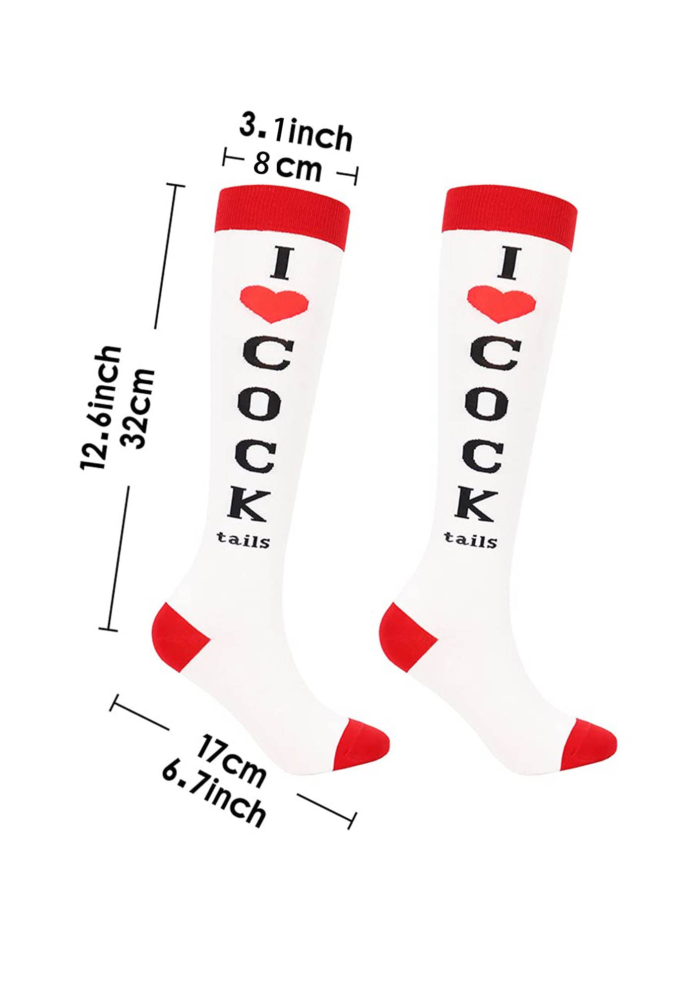 I Love Cocktails Y2K Socks Cherrykitten
