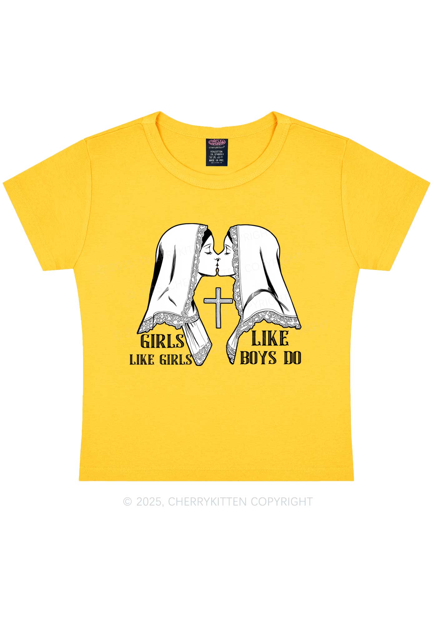 Girls Like Girls Pride Y2K Baby Tee Cherrykitten