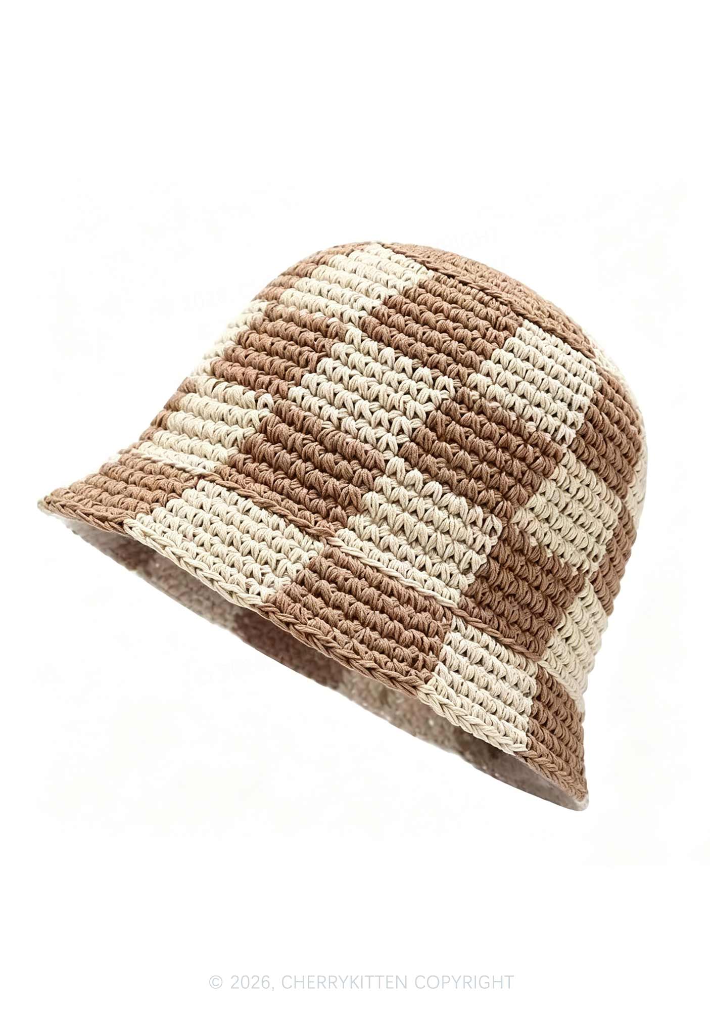 Y2K Checkerboard Bucket Hat Cherrykitten