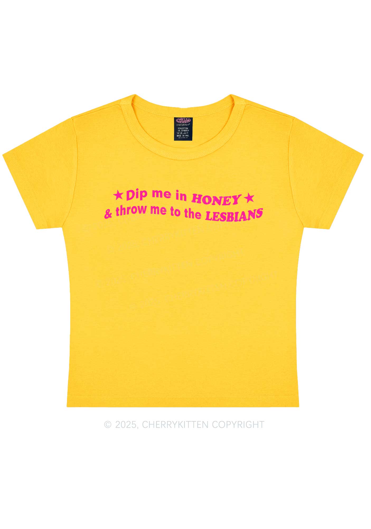 Honey Lesbians Pride Y2K Baby Tee Cherrykitten