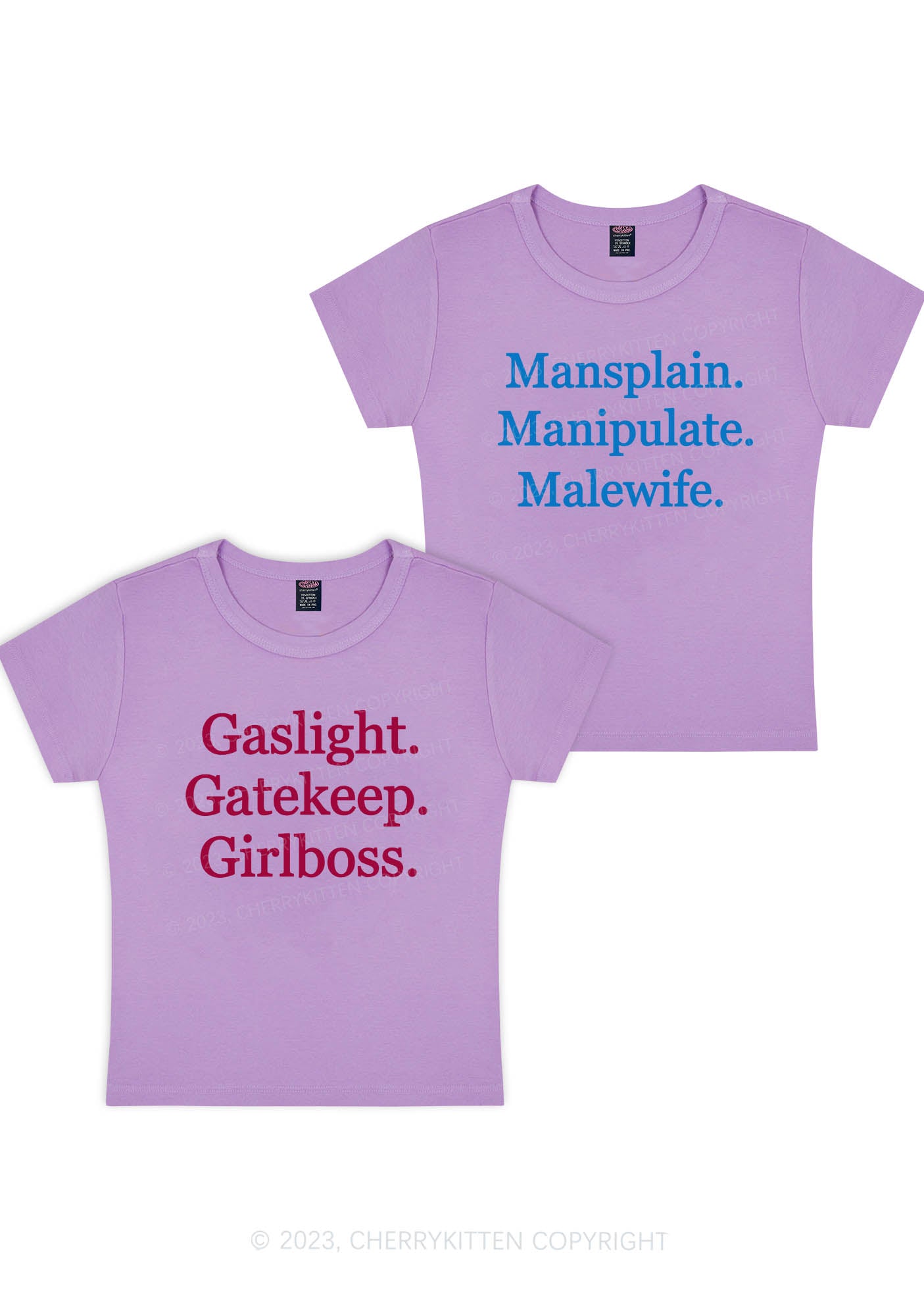 Curvy Girlboss Malewife Y2K Baby Tee Cherrykitten
