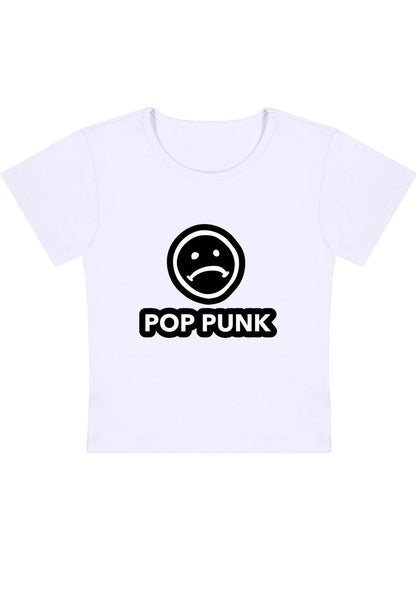 Unhappy Pop Punk Y2K Baby Tee