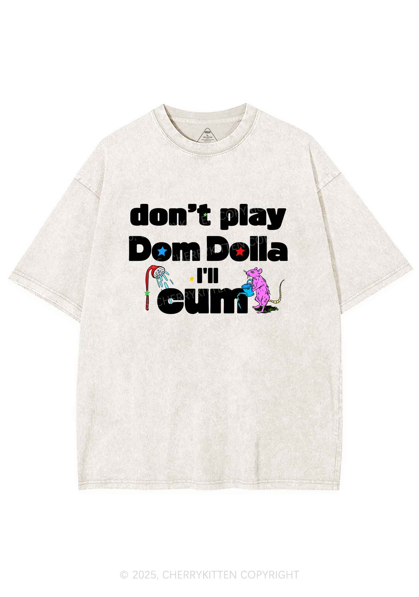 Do Not Play Dom Y2K Shirts Washed Tee Cherrykitten