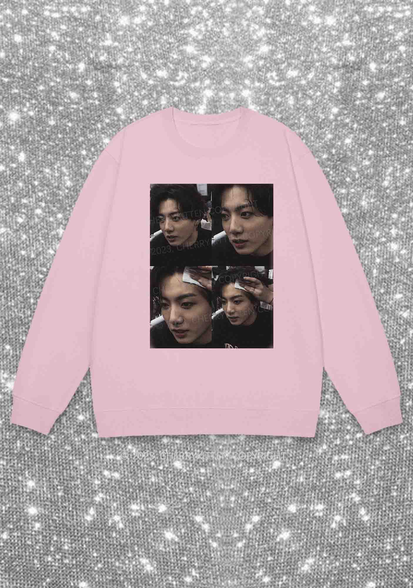 Jung Kook Photos Y2K Sweatshirt Cherrykitten