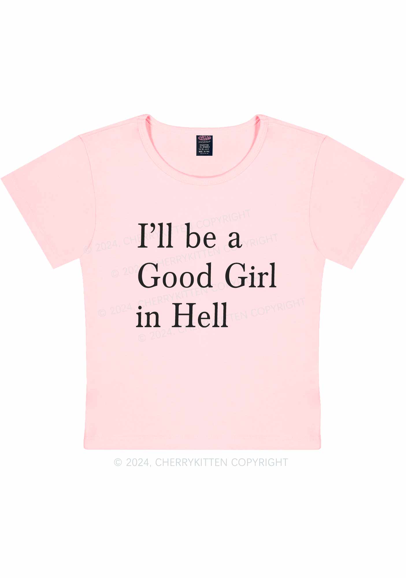 Good Girl In Hell Y2K Baby Tee Cherrykitten