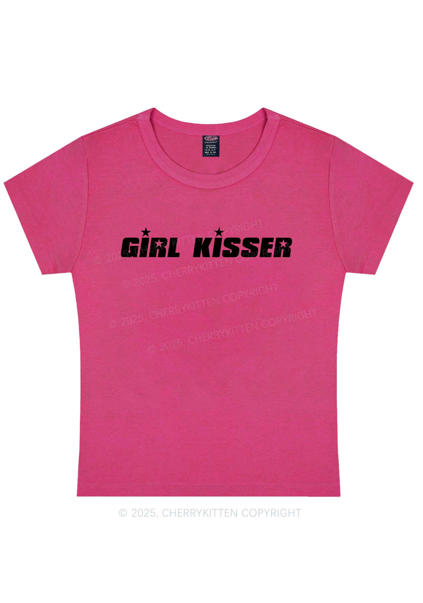 Girl Kisser Star Y2K Baby Tee Cherrykitten