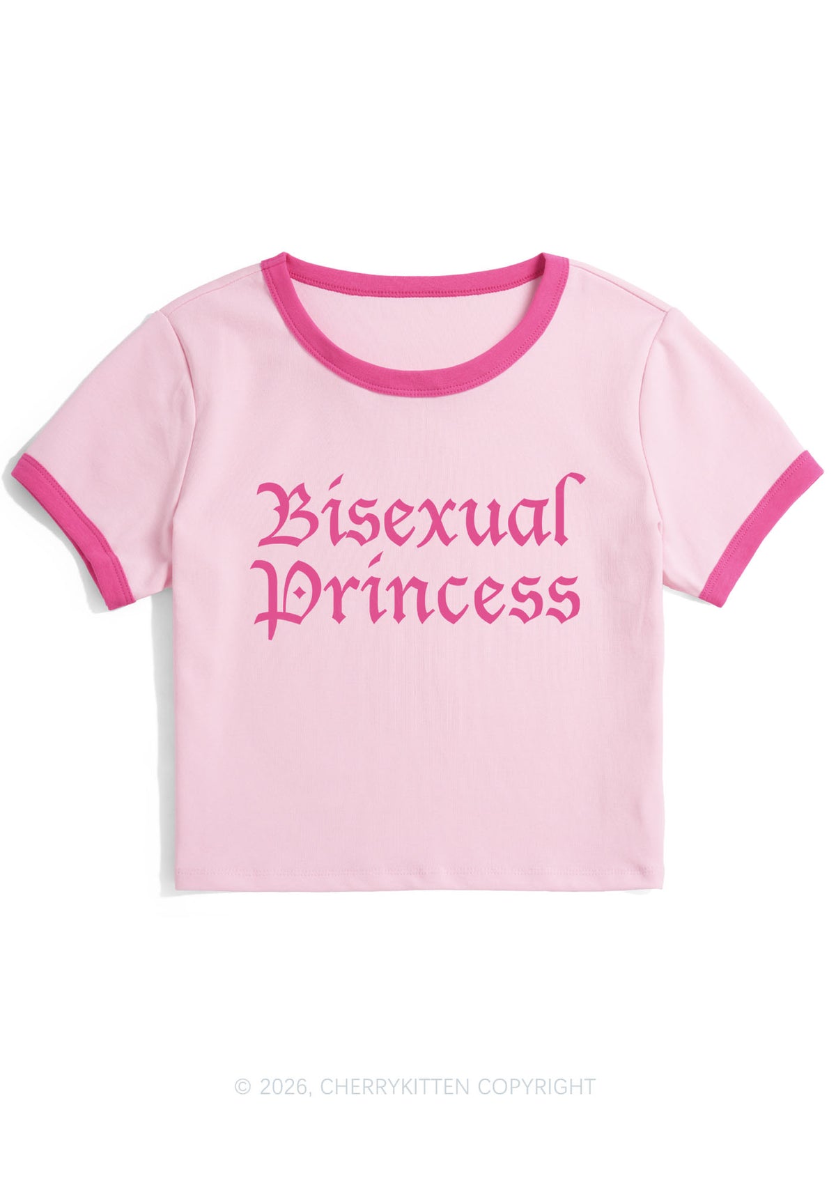 Bisexual Princess Pride Y2K Ringer Tee Cherrykitten