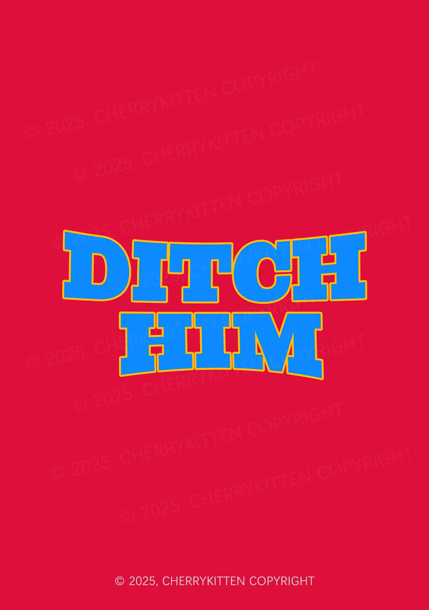 Ditch Him Pride 1Pc Y2K Pin Badge Cherrykitten