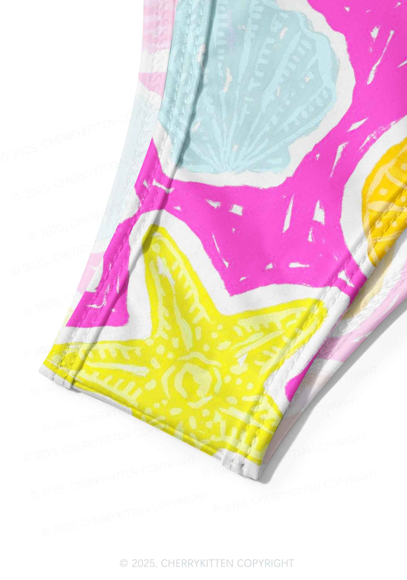 Colorful Seashell Y2K Print Bikini Set Cherrykitten