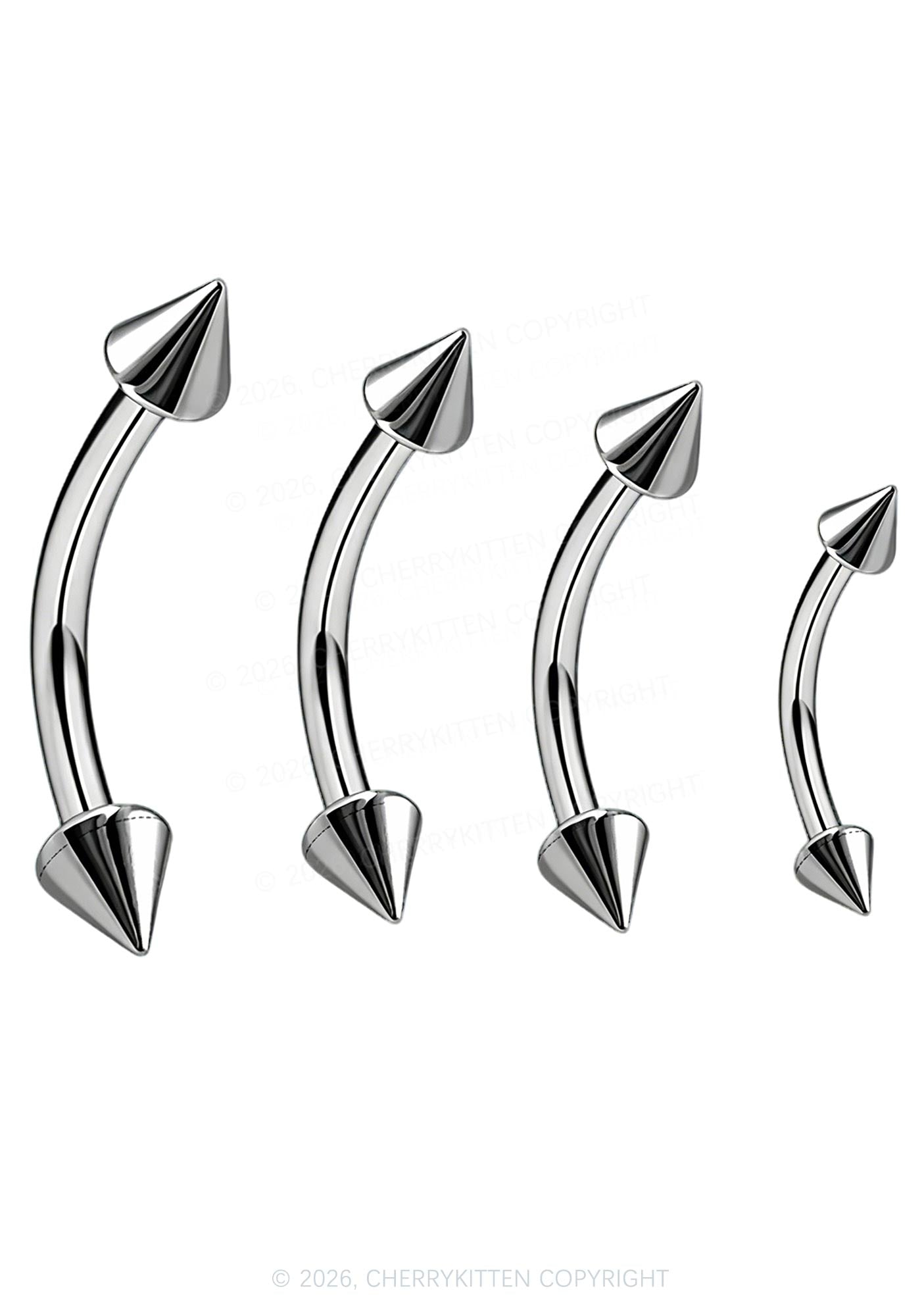 1pc Titanium Eyebrow Ring Y2K Piercing Cherrykitten