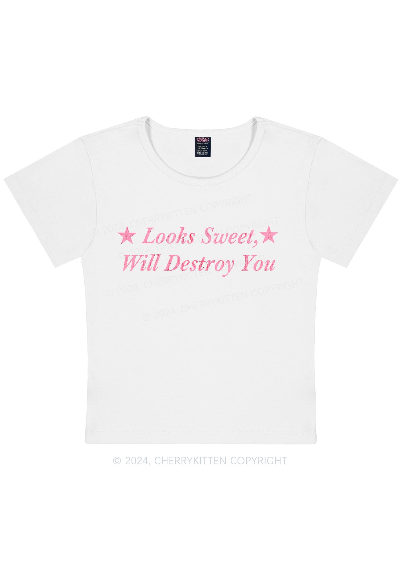 Sweet Destroy You Y2K Baby Tee Cherrykitten
