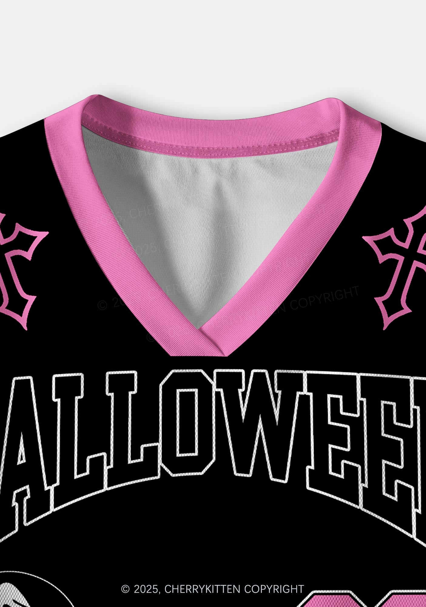 Halloween Custom Horror Call Y2K Crop Sport Jersey Shirts Cherrykitten