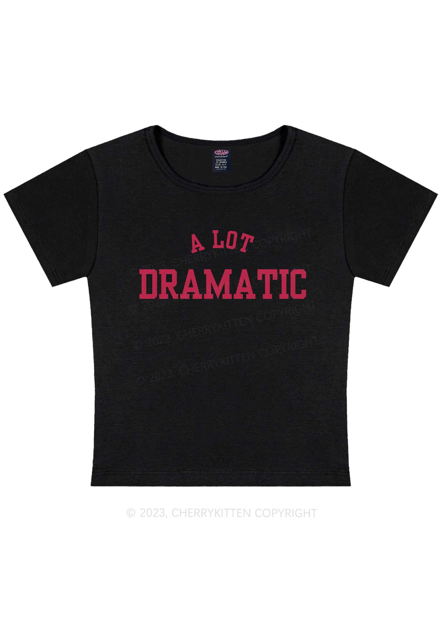 A Lot Dramatic Y2K Baby Tee Cherrykitten